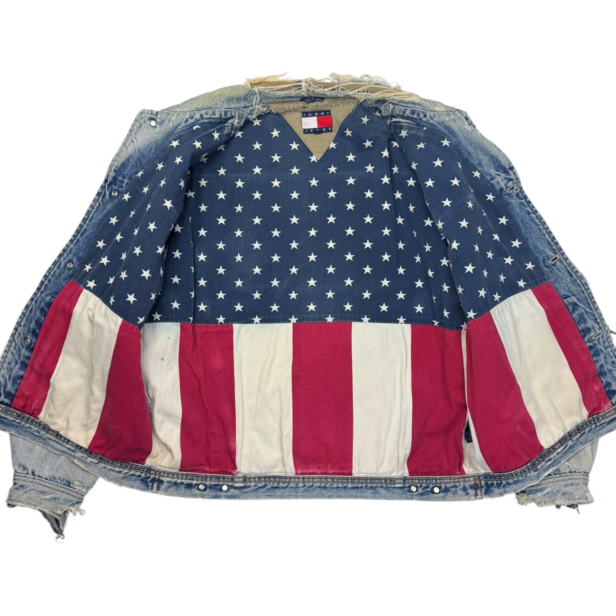 Vintage Distressed Tommy Hilfiger ‘USA’ Denim Jacket
