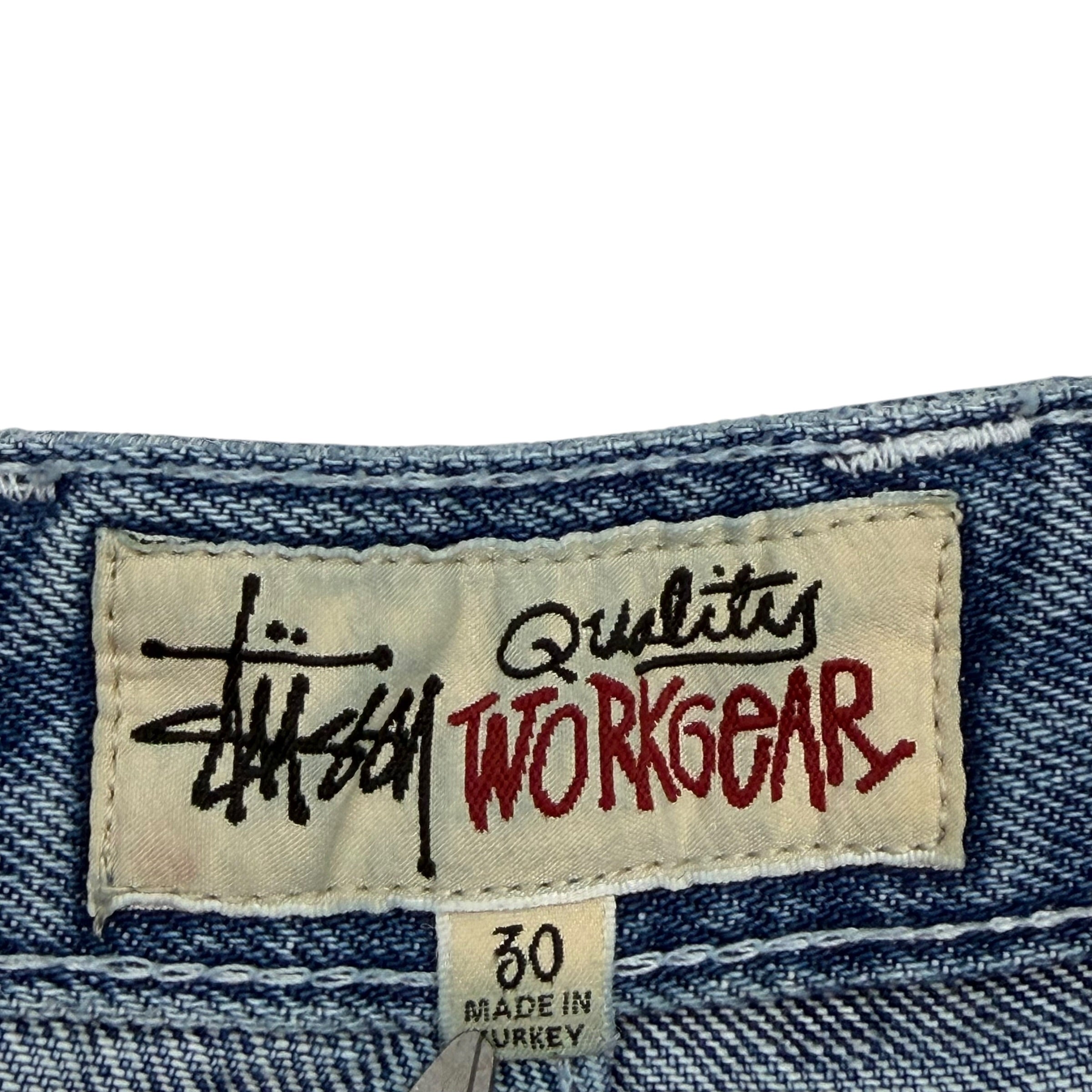 Stussy Denim Double Knee Work Pants Blue