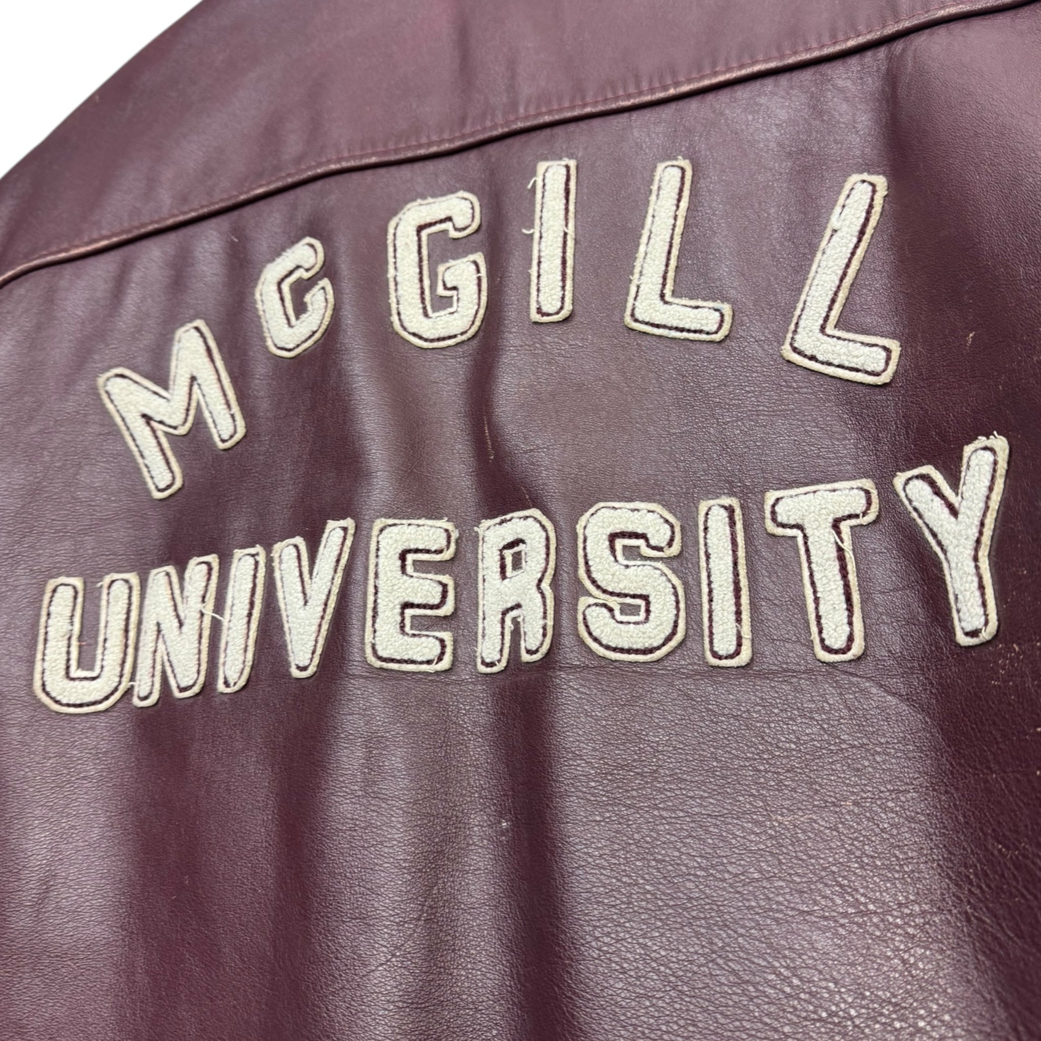 Vintage McGill University Faux Leather Jacket