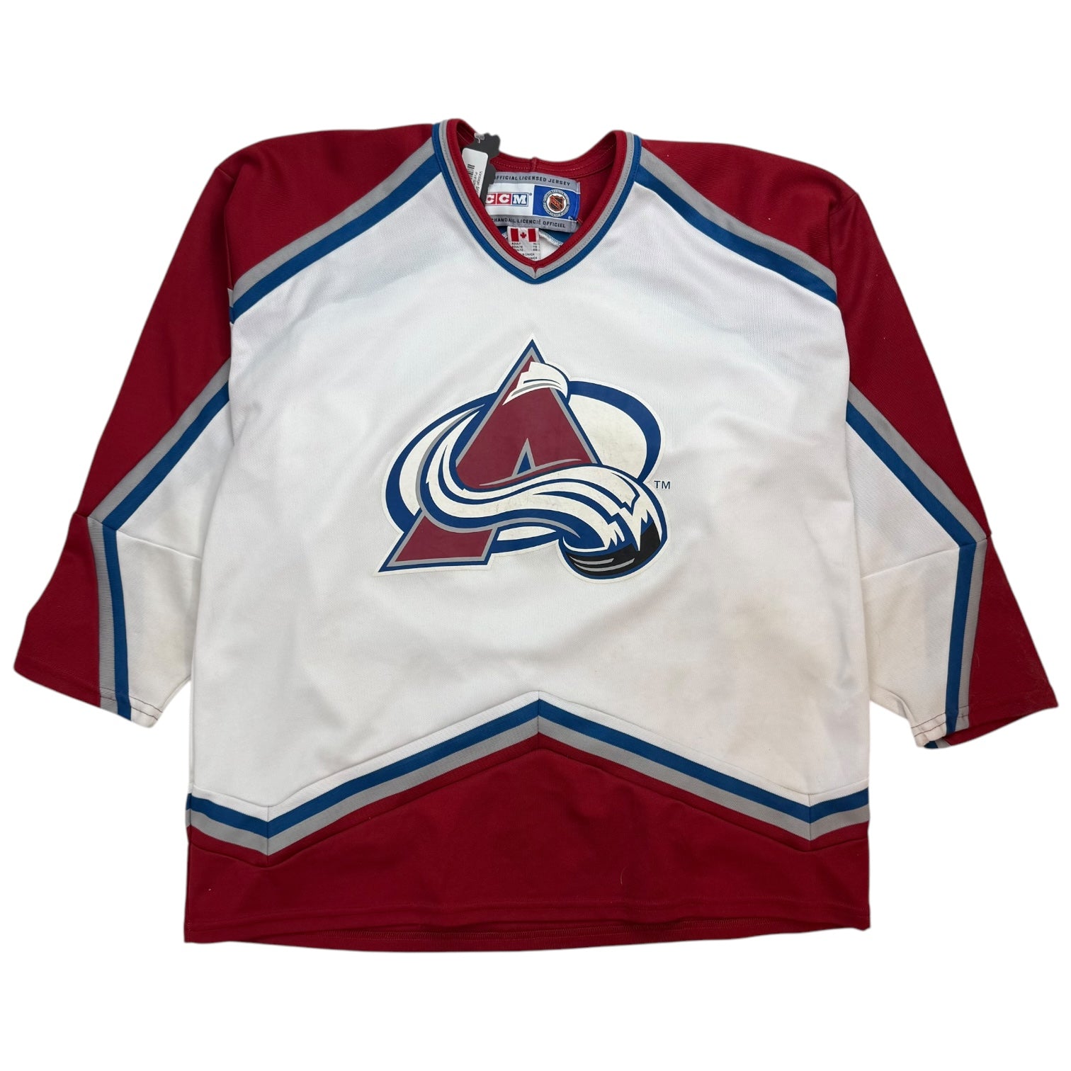 Vintage CCM Colorado Avalanche Away Jersey White