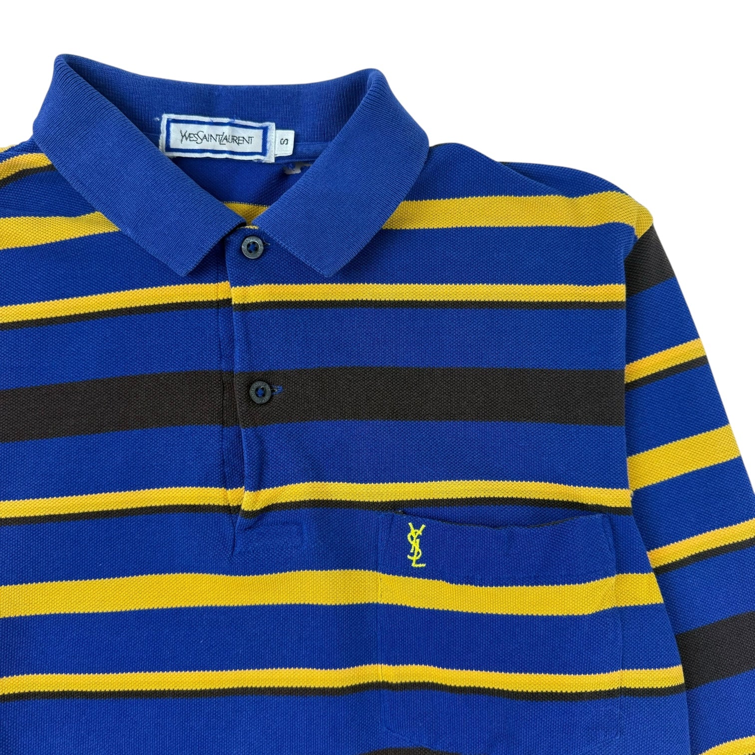 Vintage YSL Long Sleeve Striped Polo