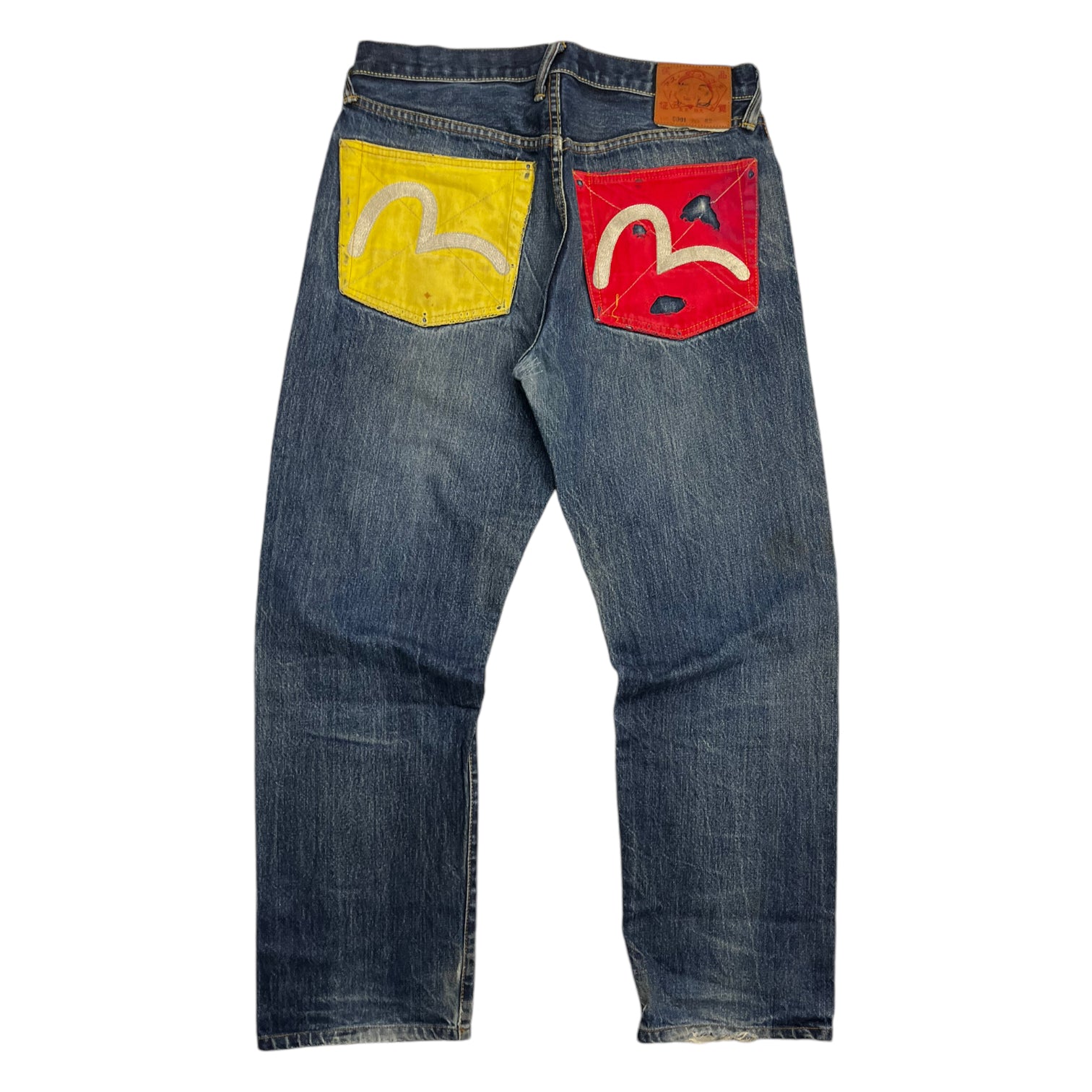 Vintage Y2K Evisu Distressed Denim Jeans