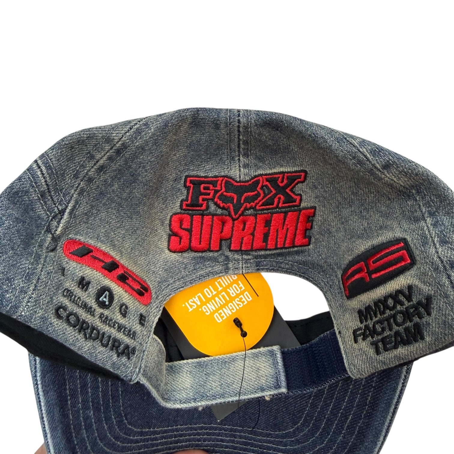Supreme Fox Racing 6 Panel Hat Denim