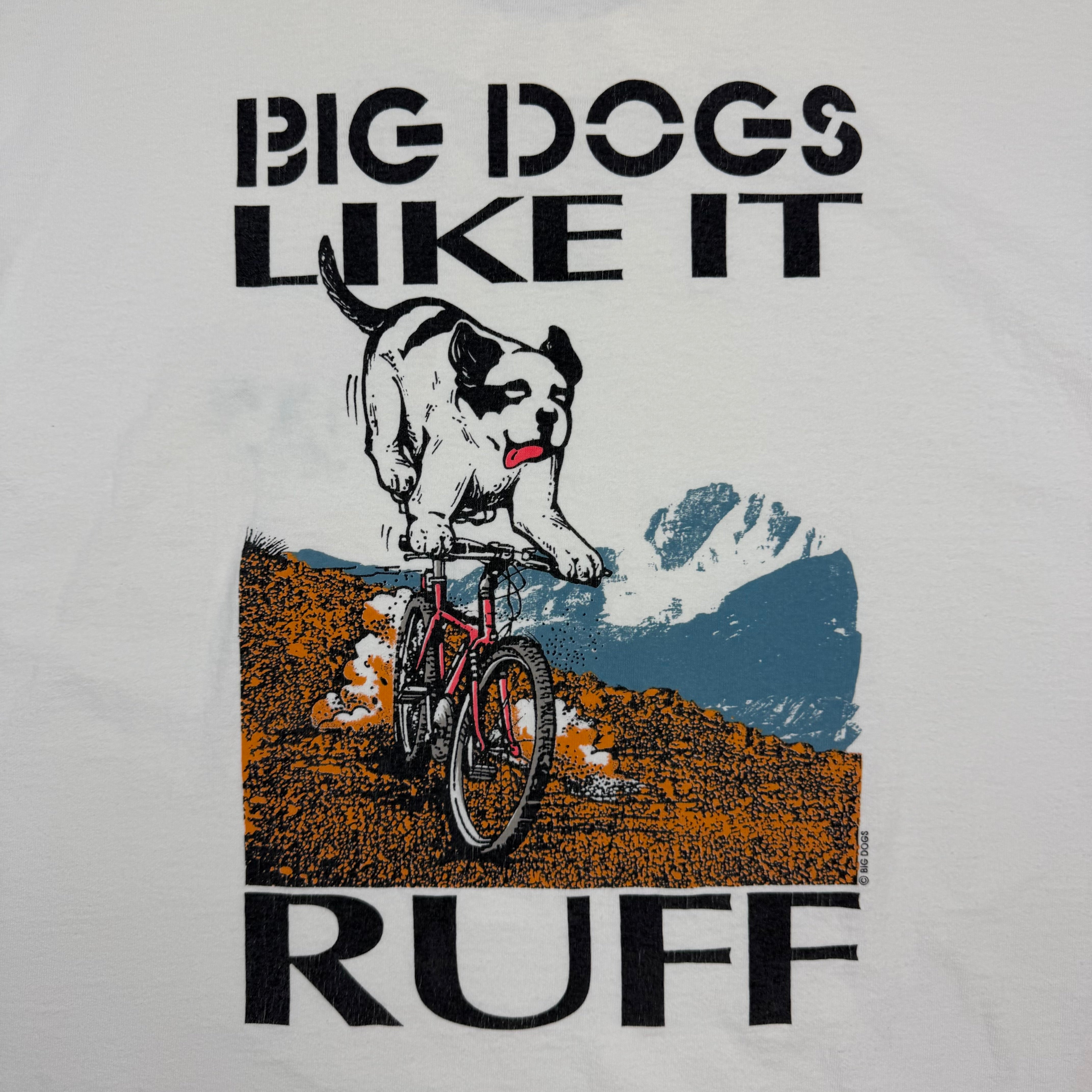 Vintage Big Dogs “Big Dogs Like It Ruff” Tee White