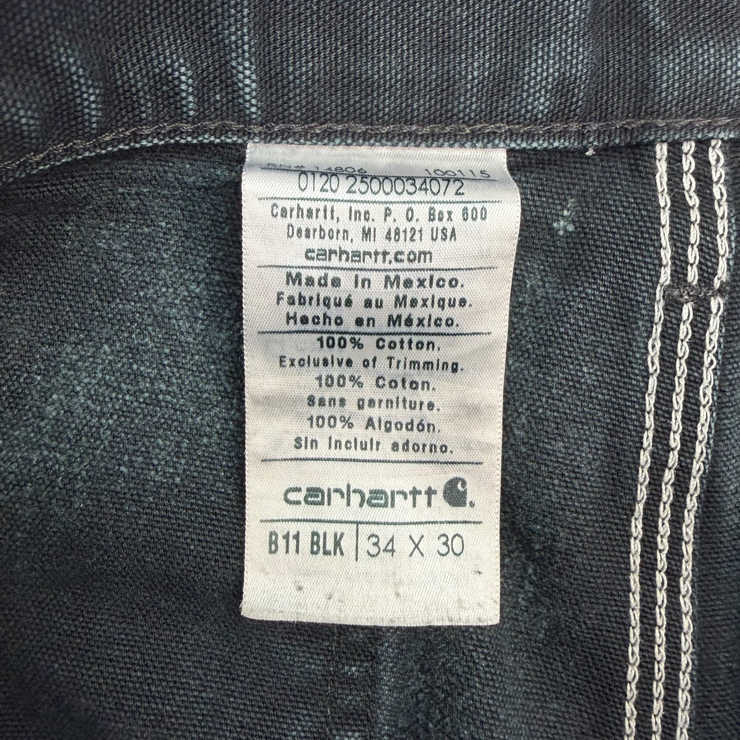 Vintage Carhartt Distressed Carpenter Pants Black