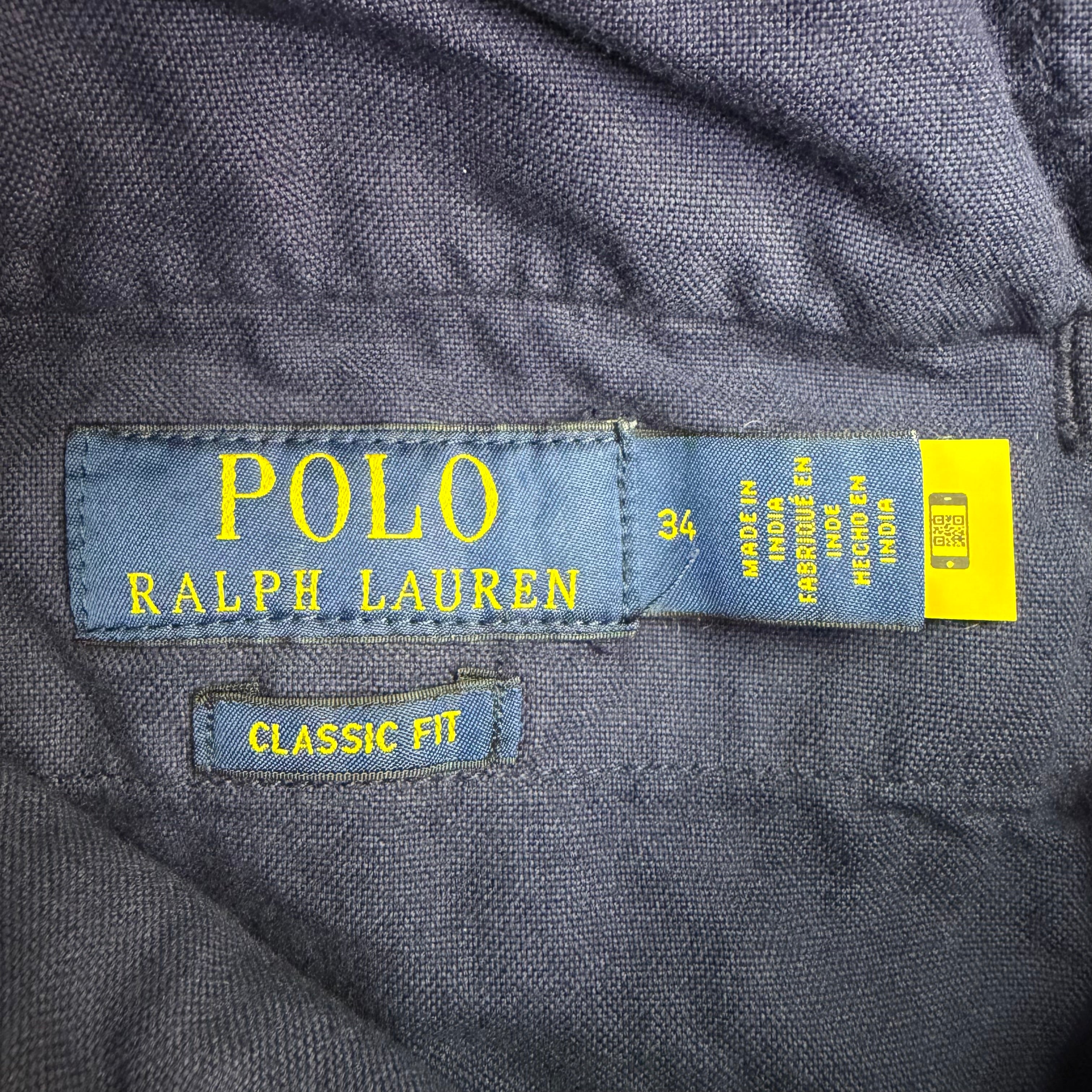 Vintage Polo Ralph Lauren Chino Linen Shorts Navy