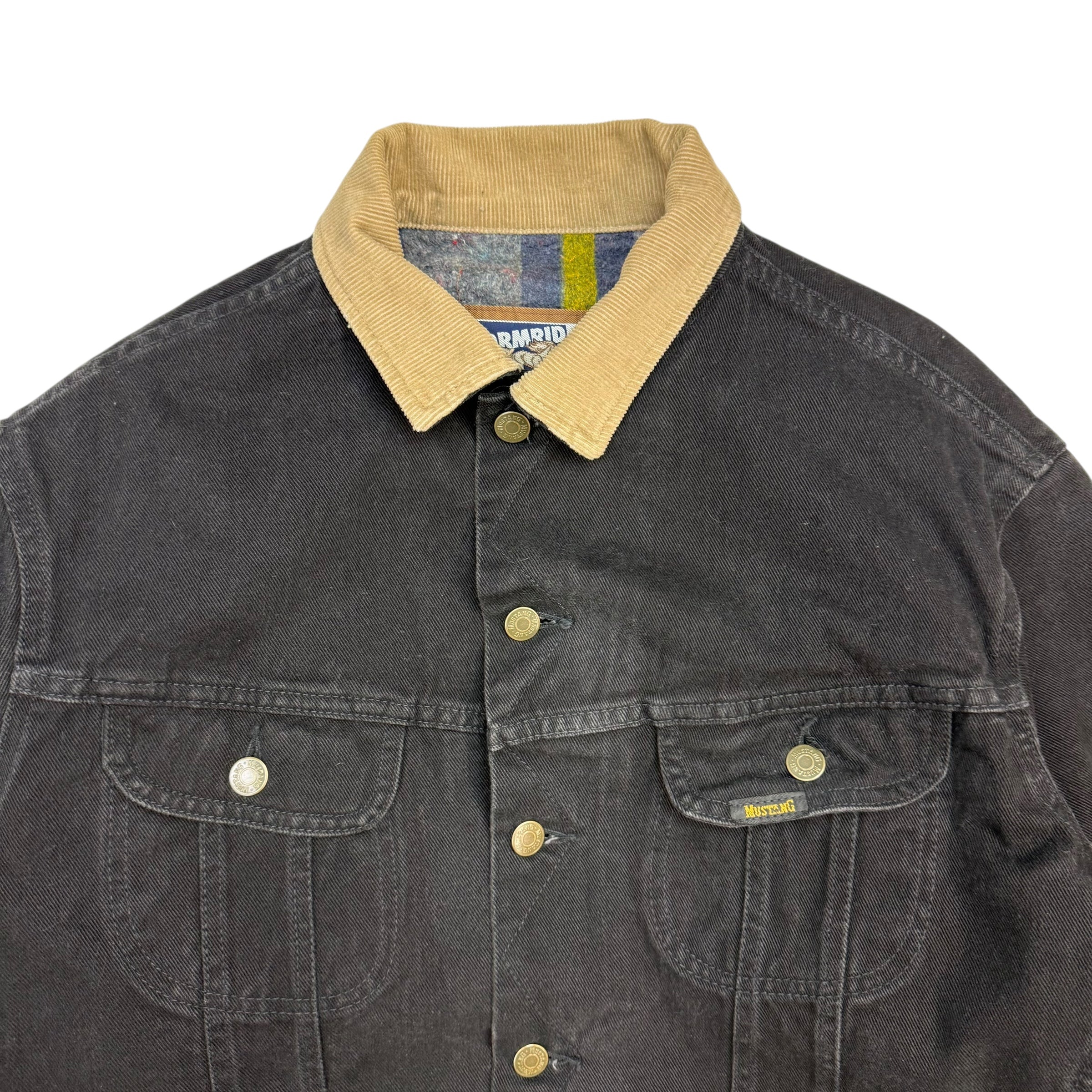 Vintage Mustang Storm Rider Denim Jacket Black