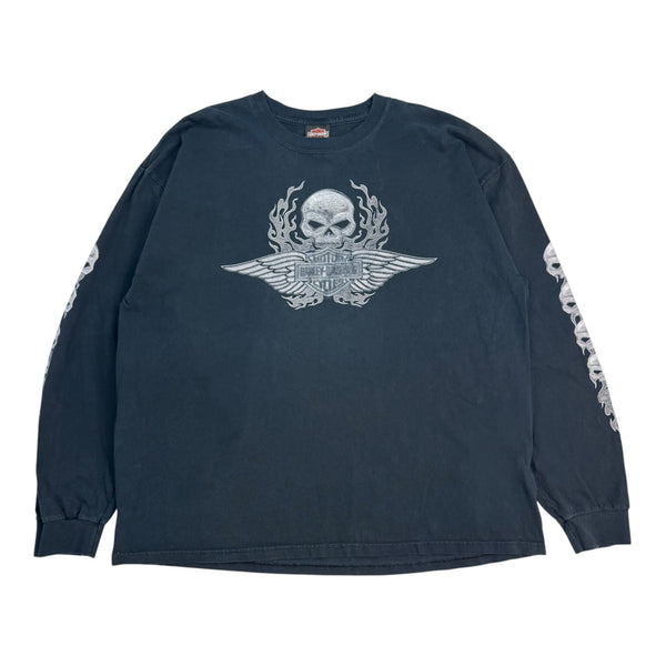 Vintage Harley Davidson Of Edmonton L/S Tee Black
