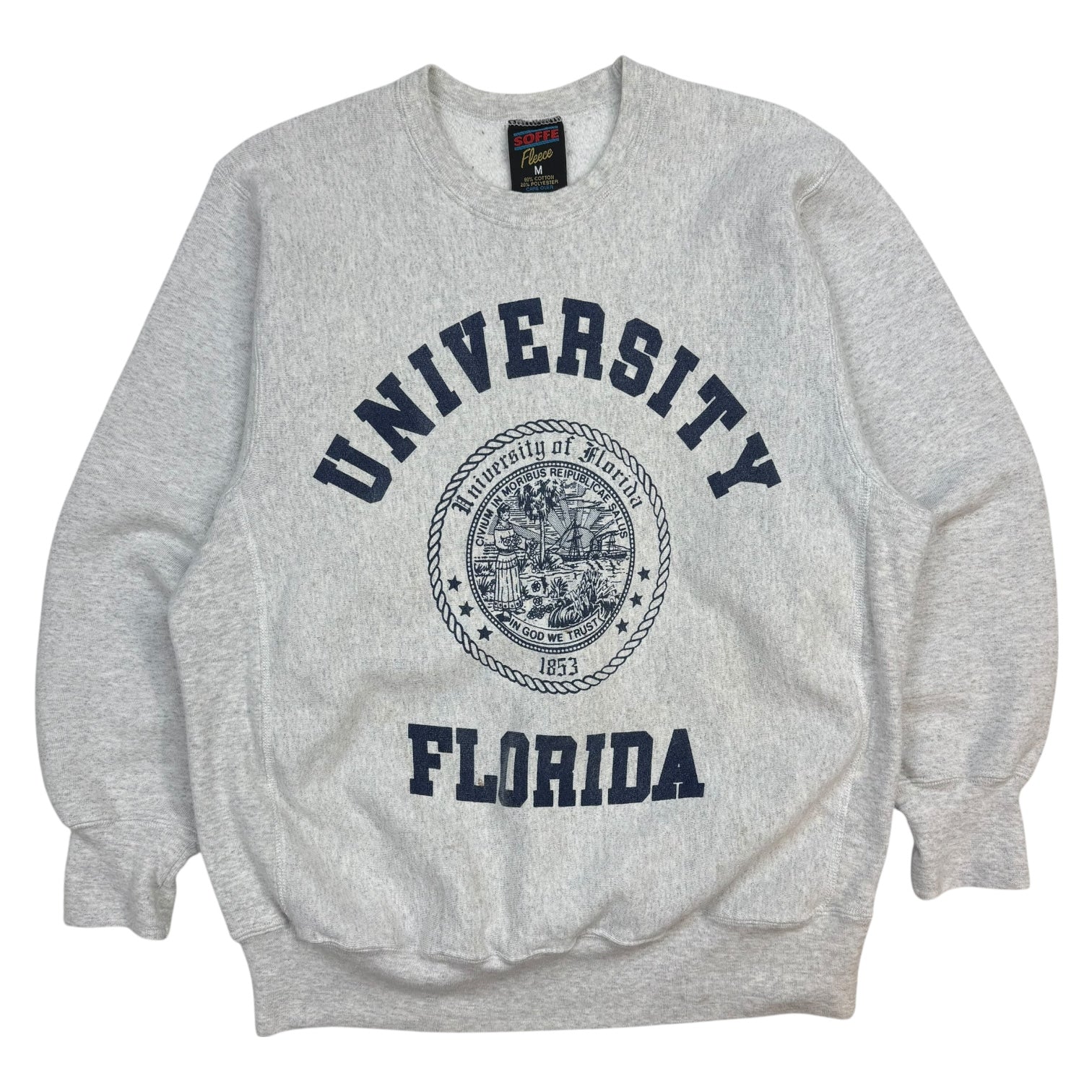 Vintage University Of Florida Crest Crewneck Grey