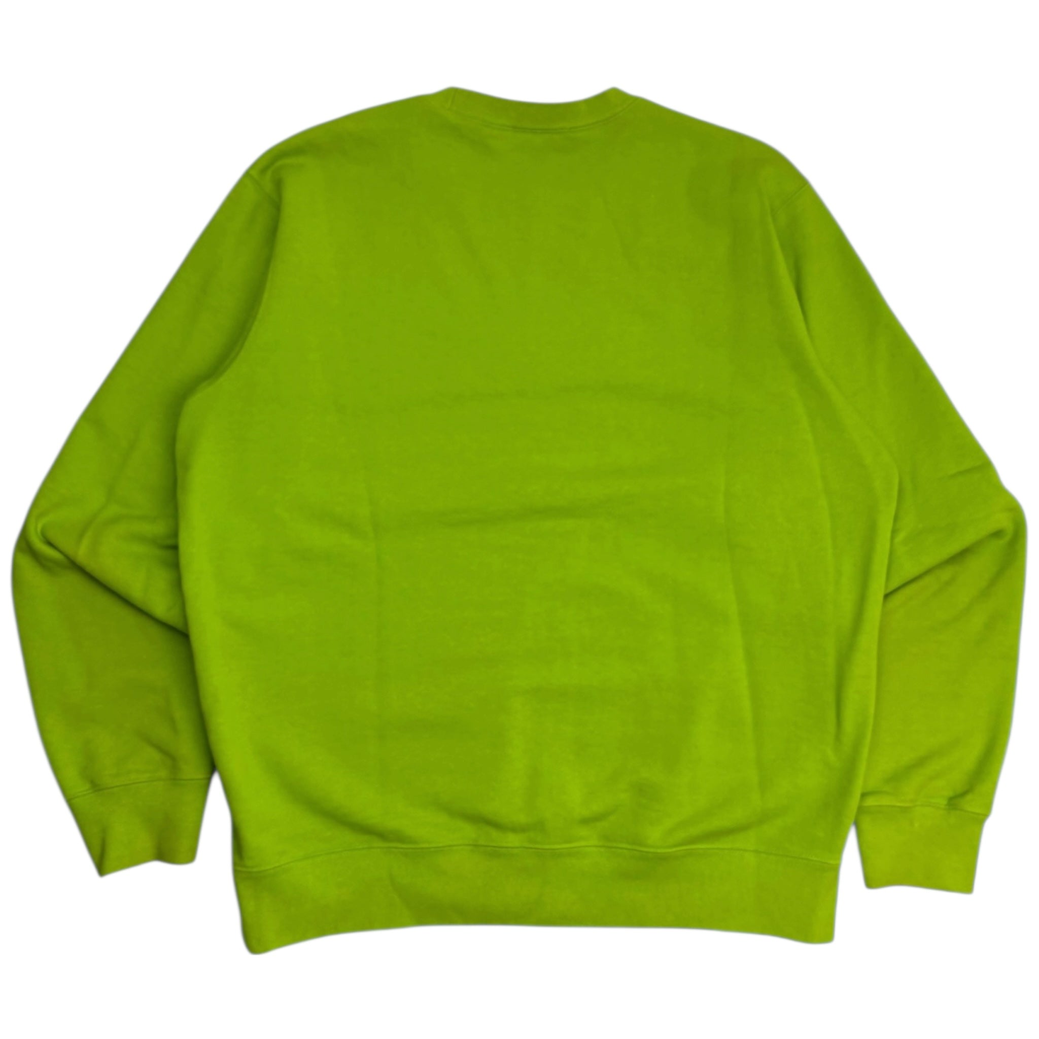 Supreme Cut Out Box Logo Crewneck Acid Green