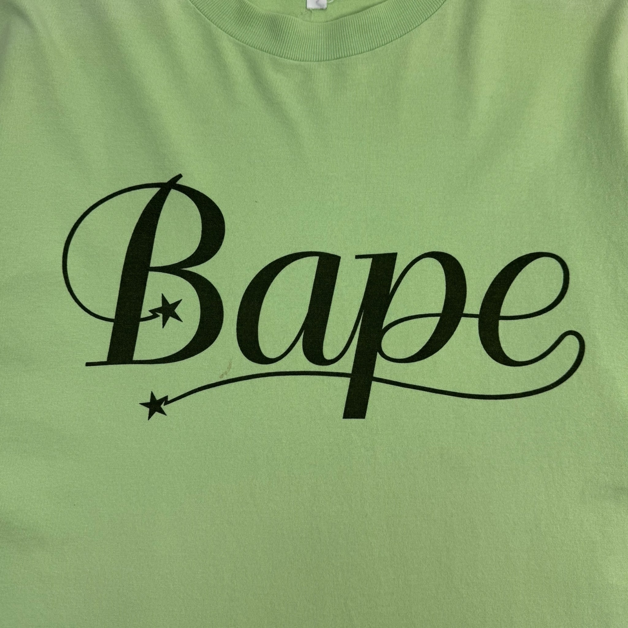 Bape Star Writing Spellout Light Green