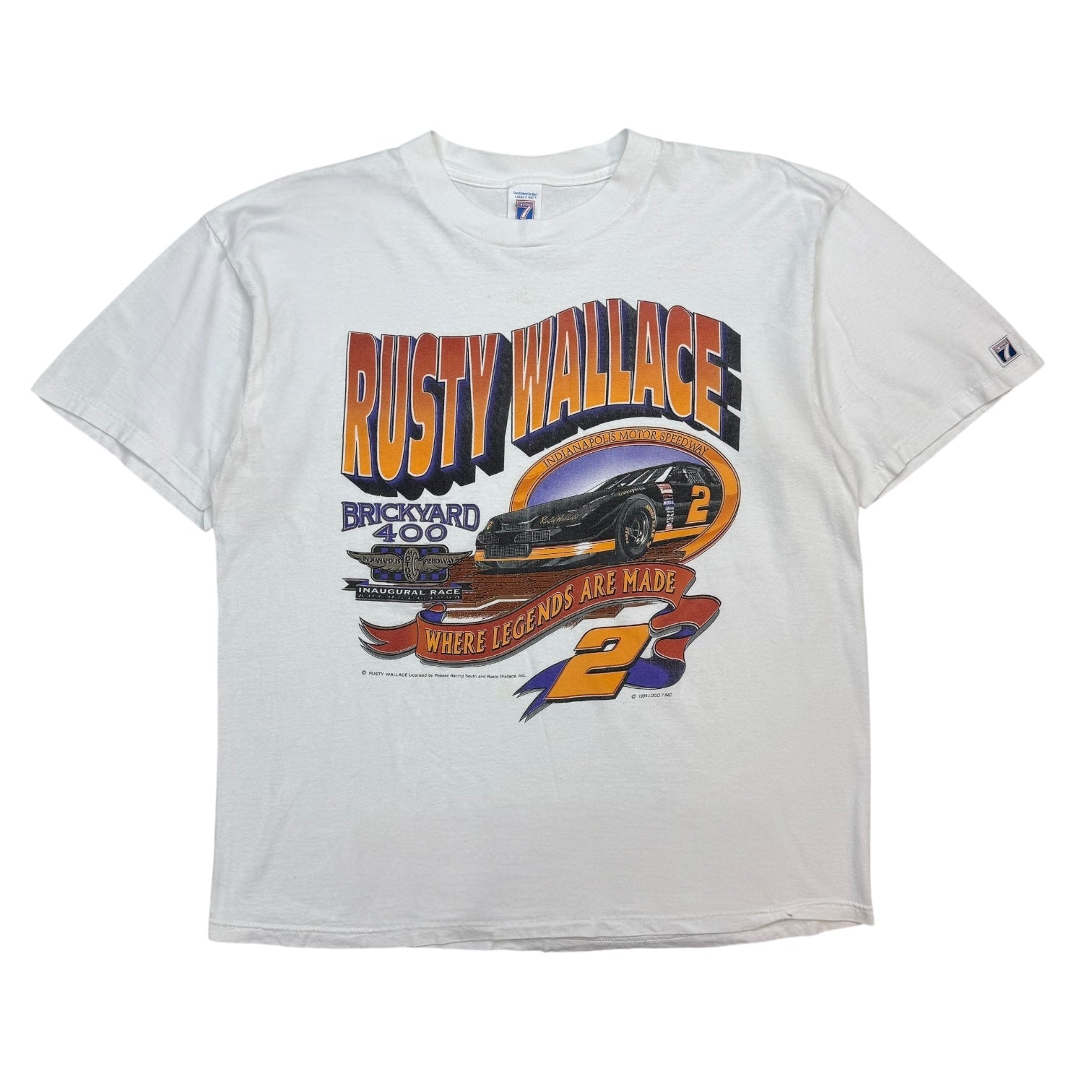 1994 Rusty Wallace Tee White