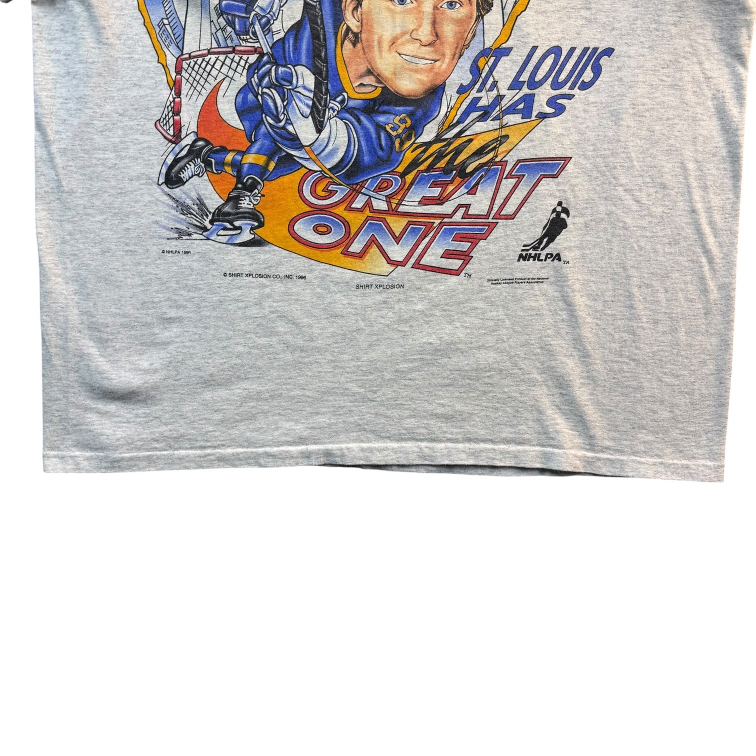 1996 Wayne Gretzky ‘St Louis Has The Great One’ Tee Grey