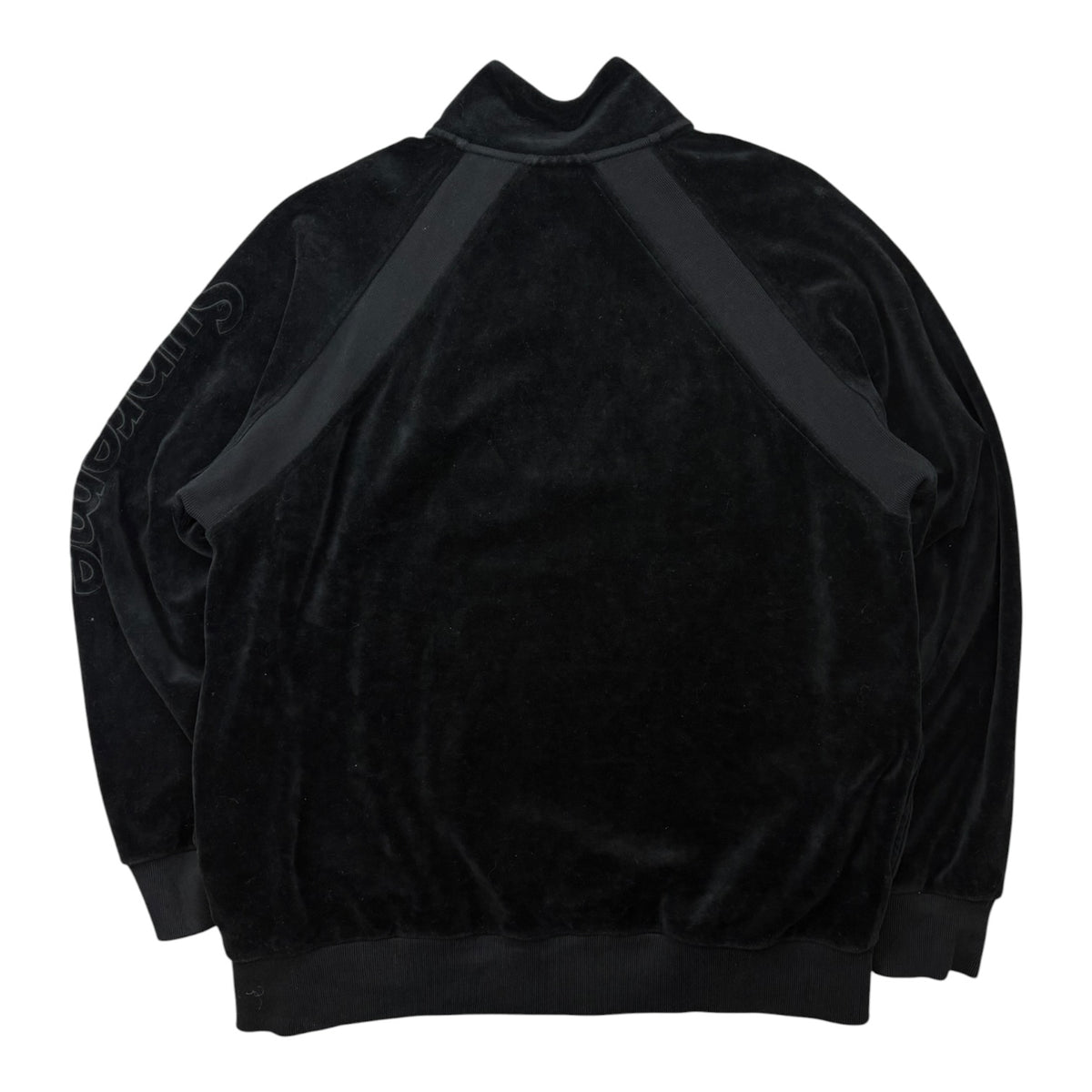 SS18 Supreme x Lacoste Velour Half Zip Track Top Black