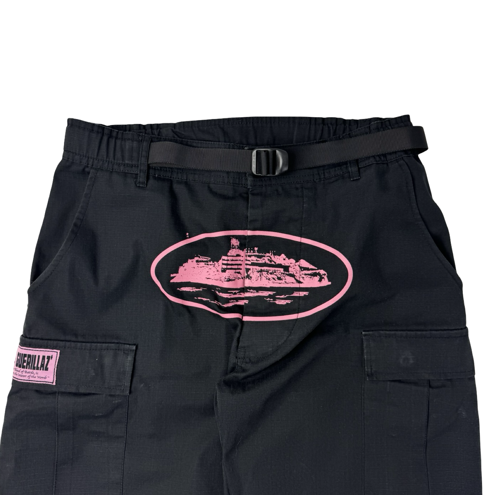 Corteiz Guerillaz Cargo Pants Black Pink