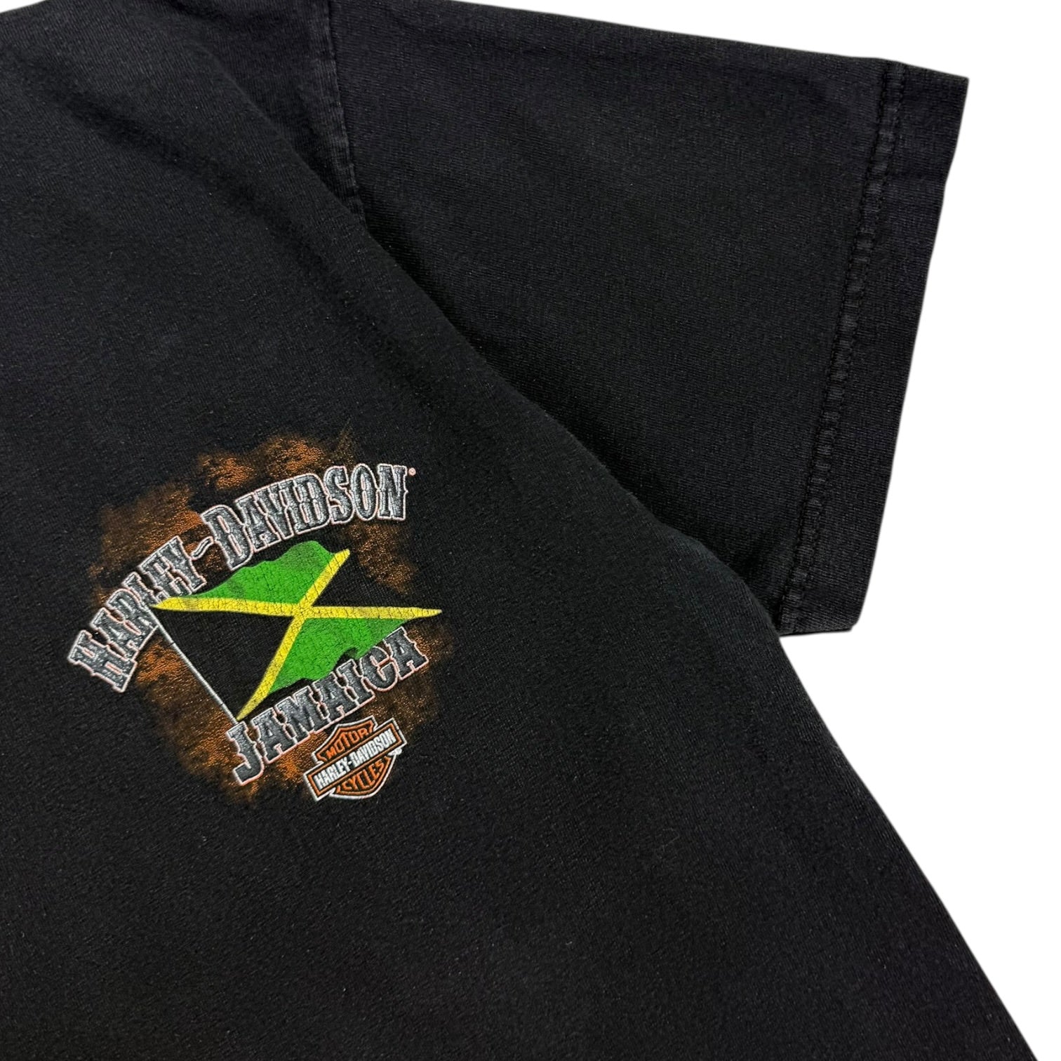 Vintage Harley Davidson Of Jamaica Tee Black