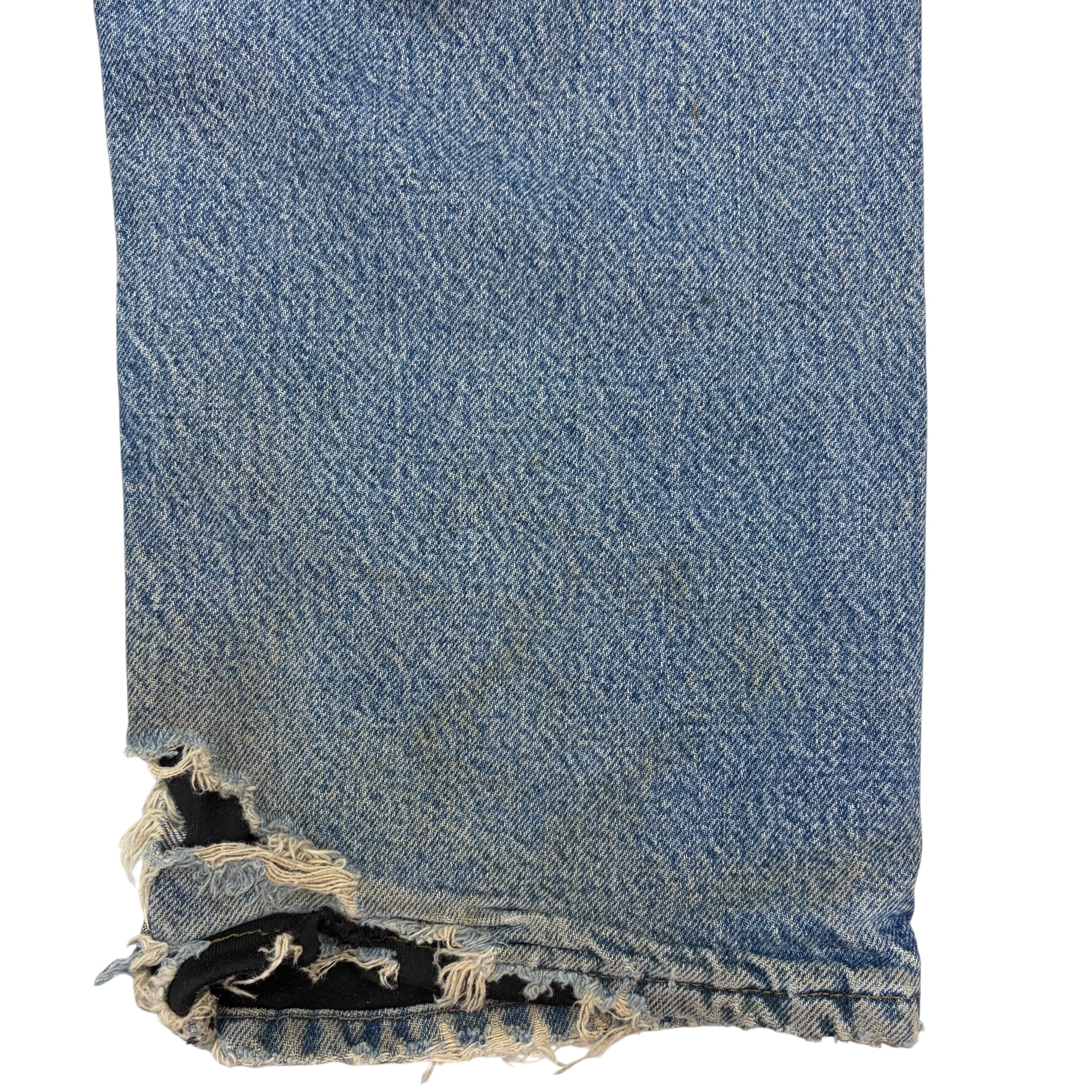 Vintage Carhartt Relaxed Fit Fleece Lined Denim Pants Blue