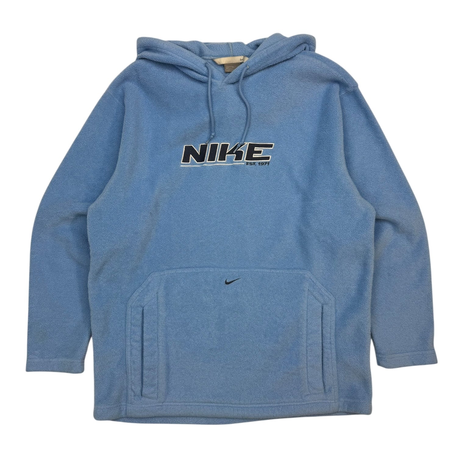 Vintage Nike Towel Fleece Hoodie Baby Blue
