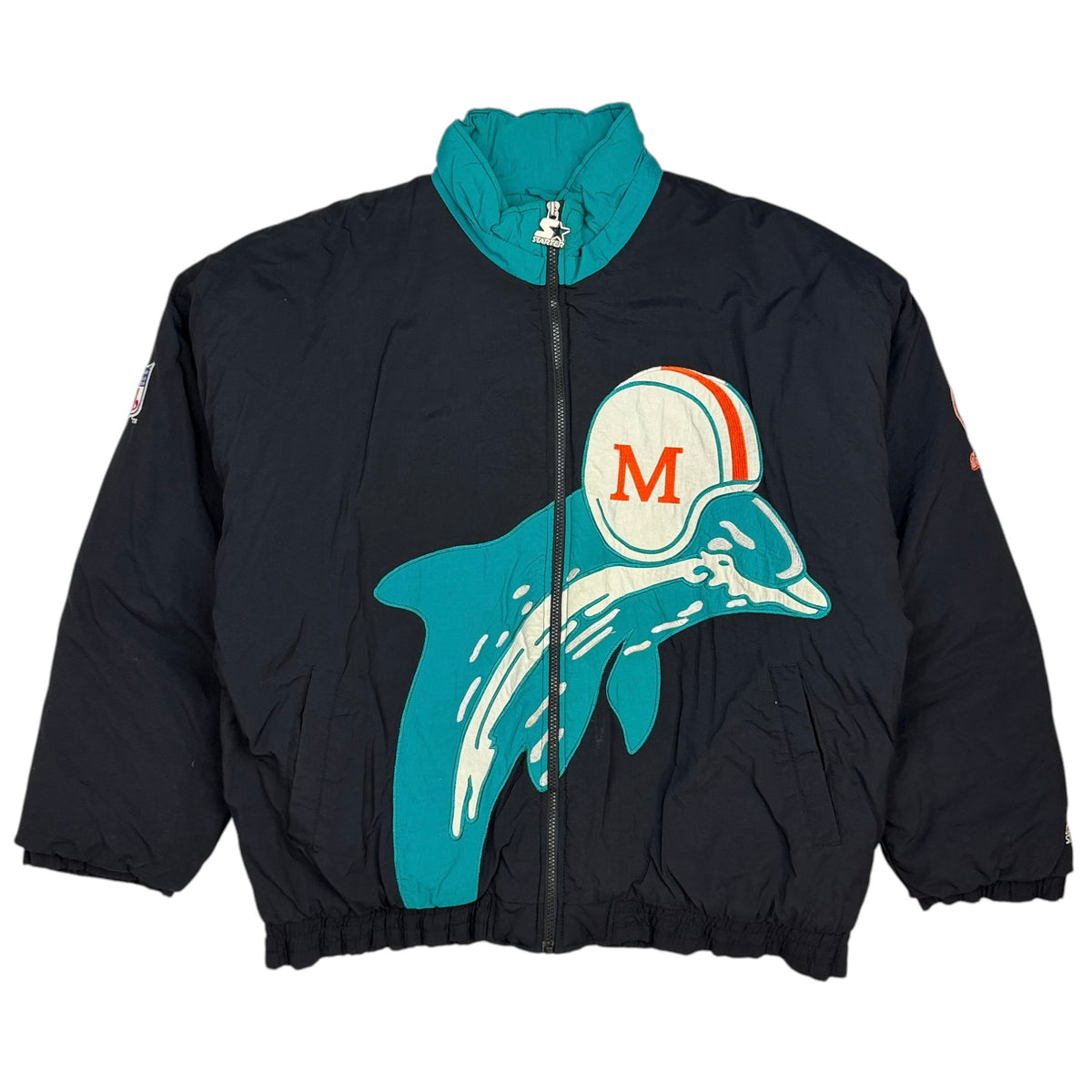 Vintage Miami Dolphins Starter Pro Line Jacket Black