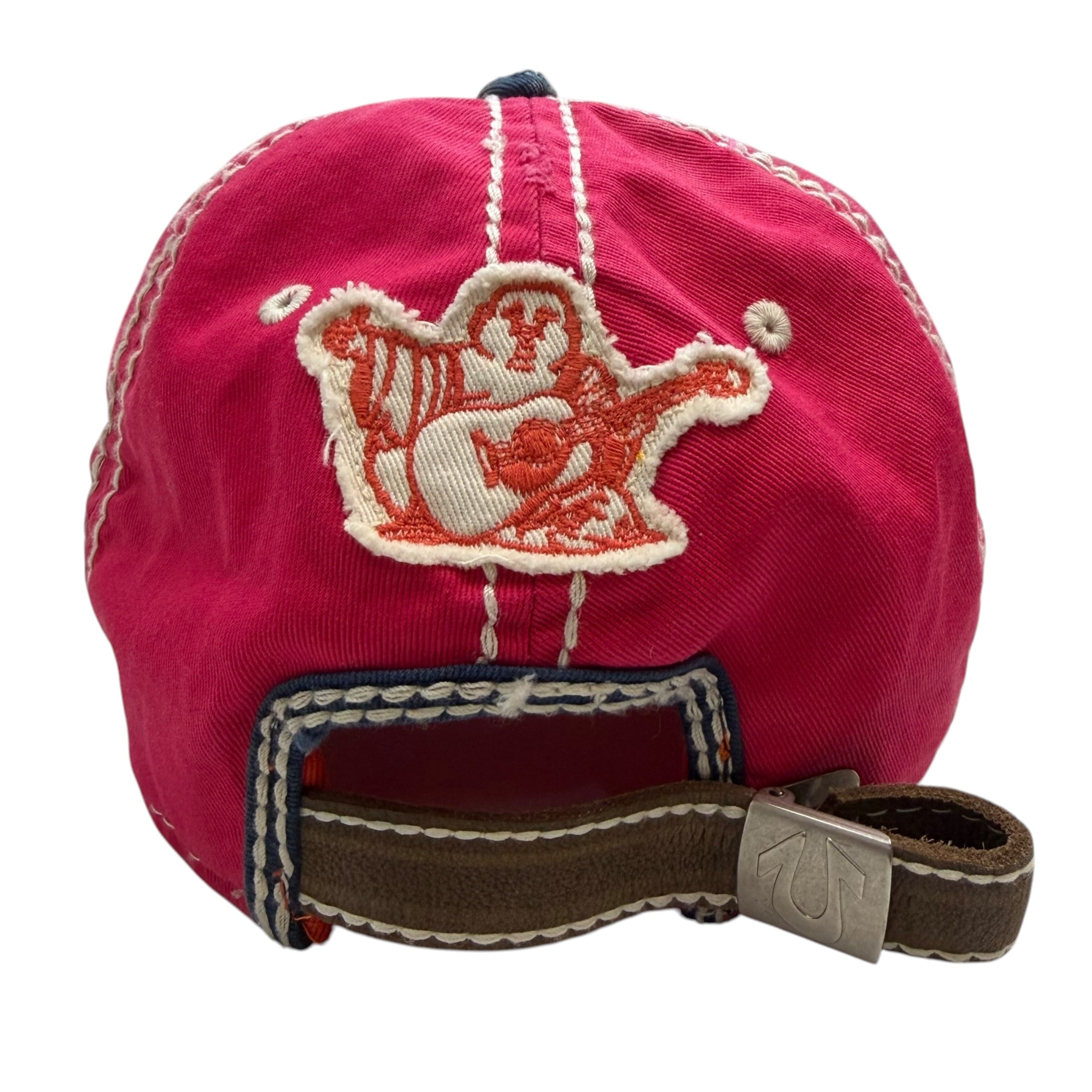 Vintage Y2K True Religion Denim Triple X Baseball Cap Pink