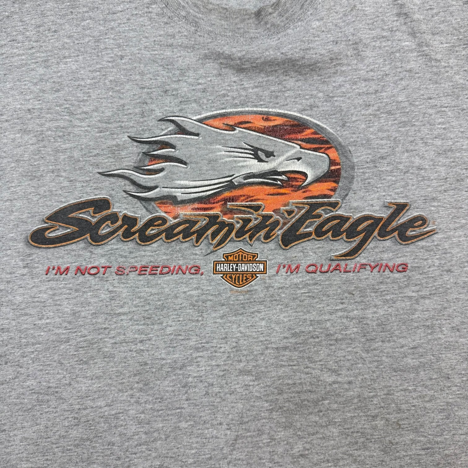 Vintage Harley Davidson Screaming Eagle Tee Grey