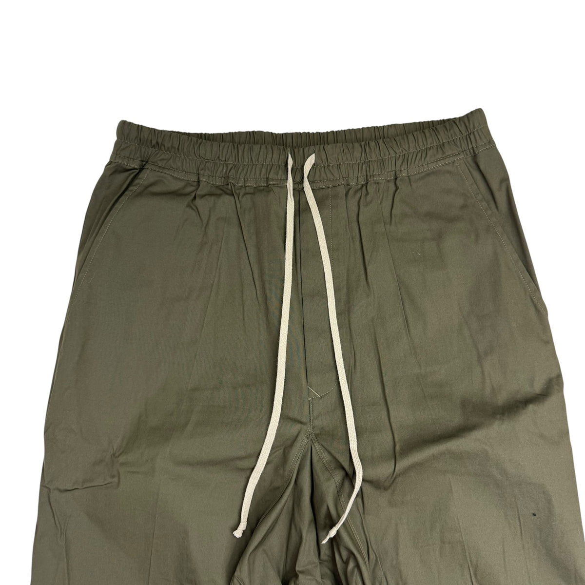 Rick Owens FW/22 Strobe Drawstring Cropped Pants Green