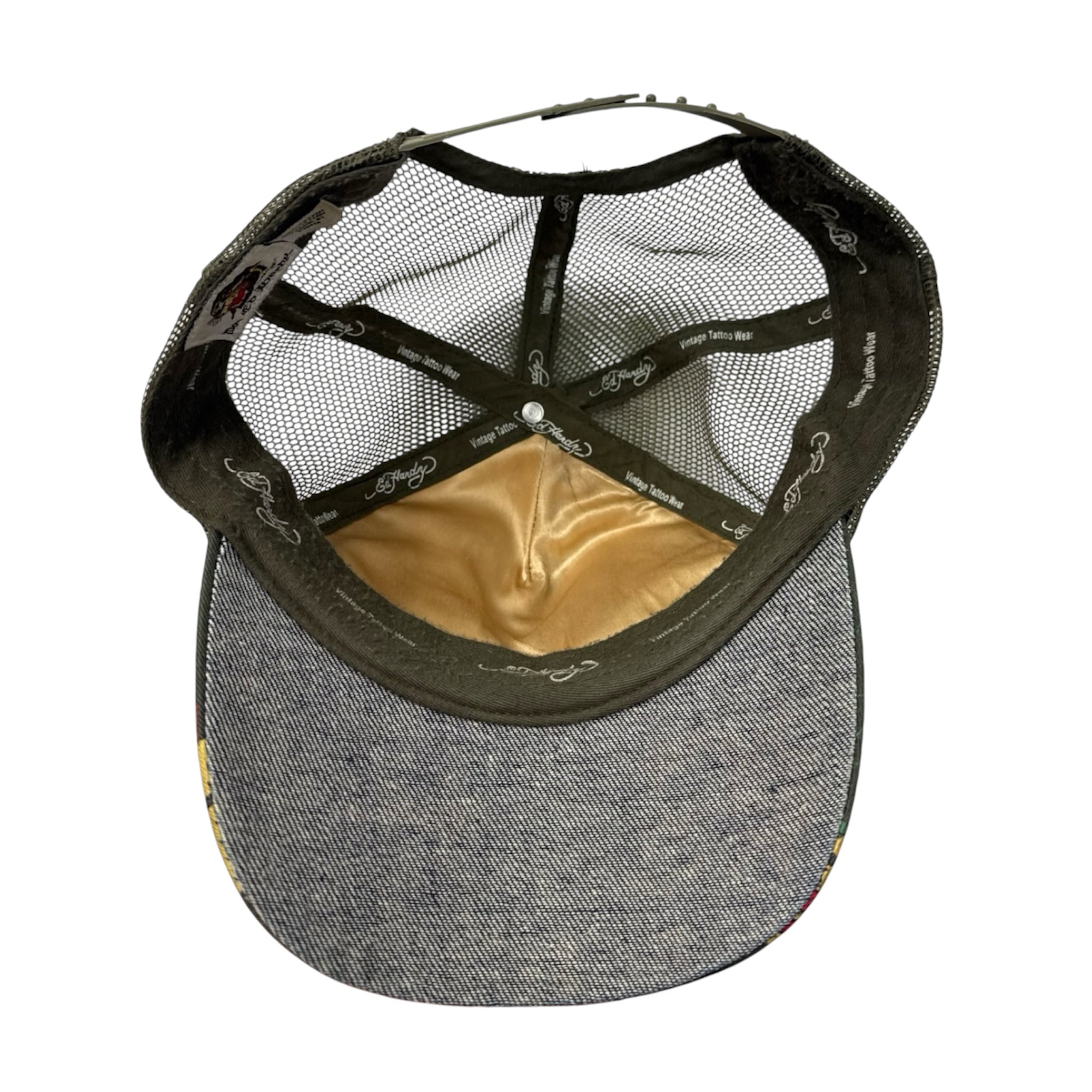 Y2K Ed Hardy Bedazzled Skull Rhinestone Hat