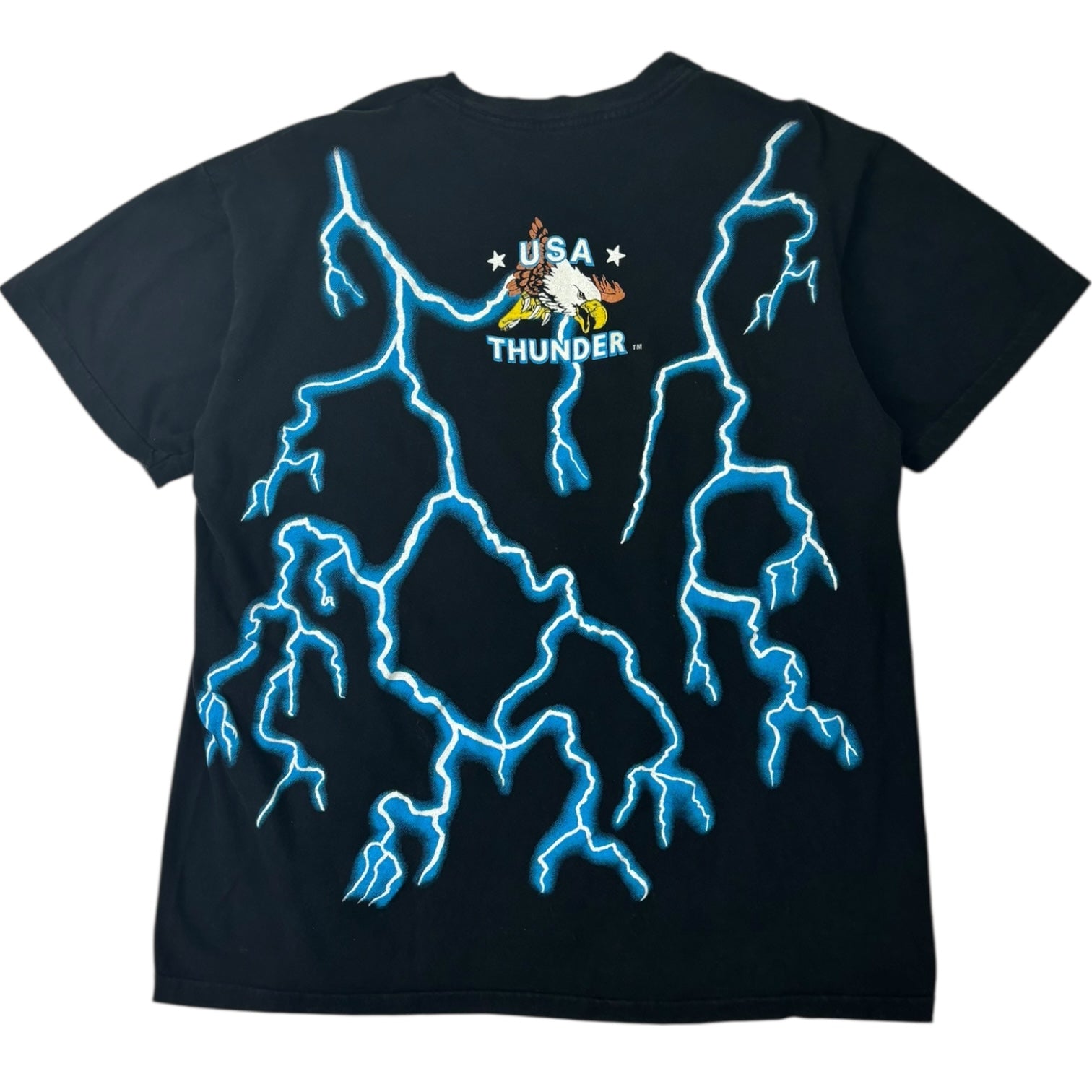 Vintage USA Thunder “Only The Strong Survive” Wolf T-Shirt Black