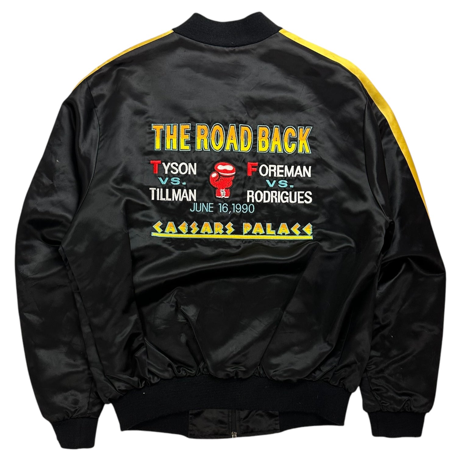 1990 Caesars Palace The Road Back Tyson & Foreman Fight Night Satin Jacket