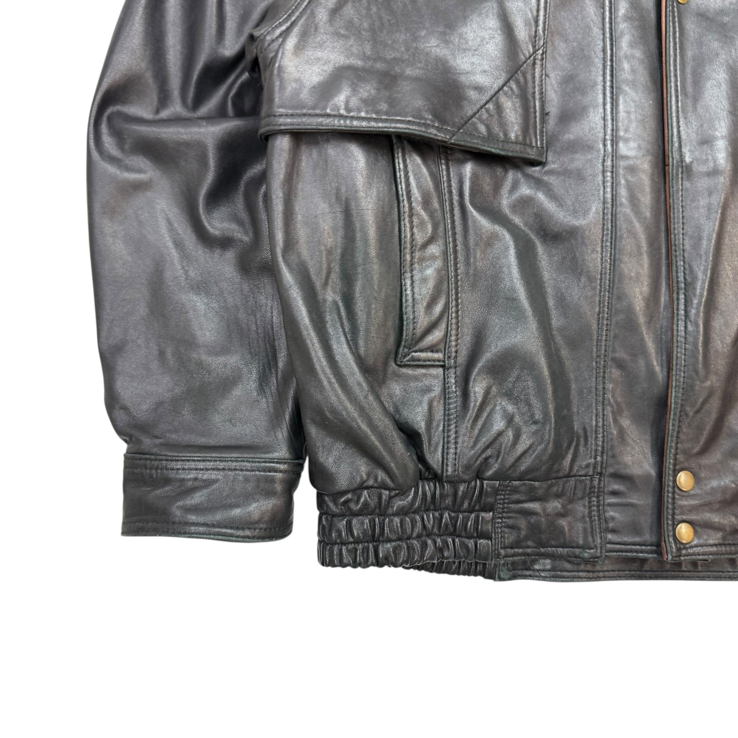 Vintage Danali Leather Bomber Jacket Black