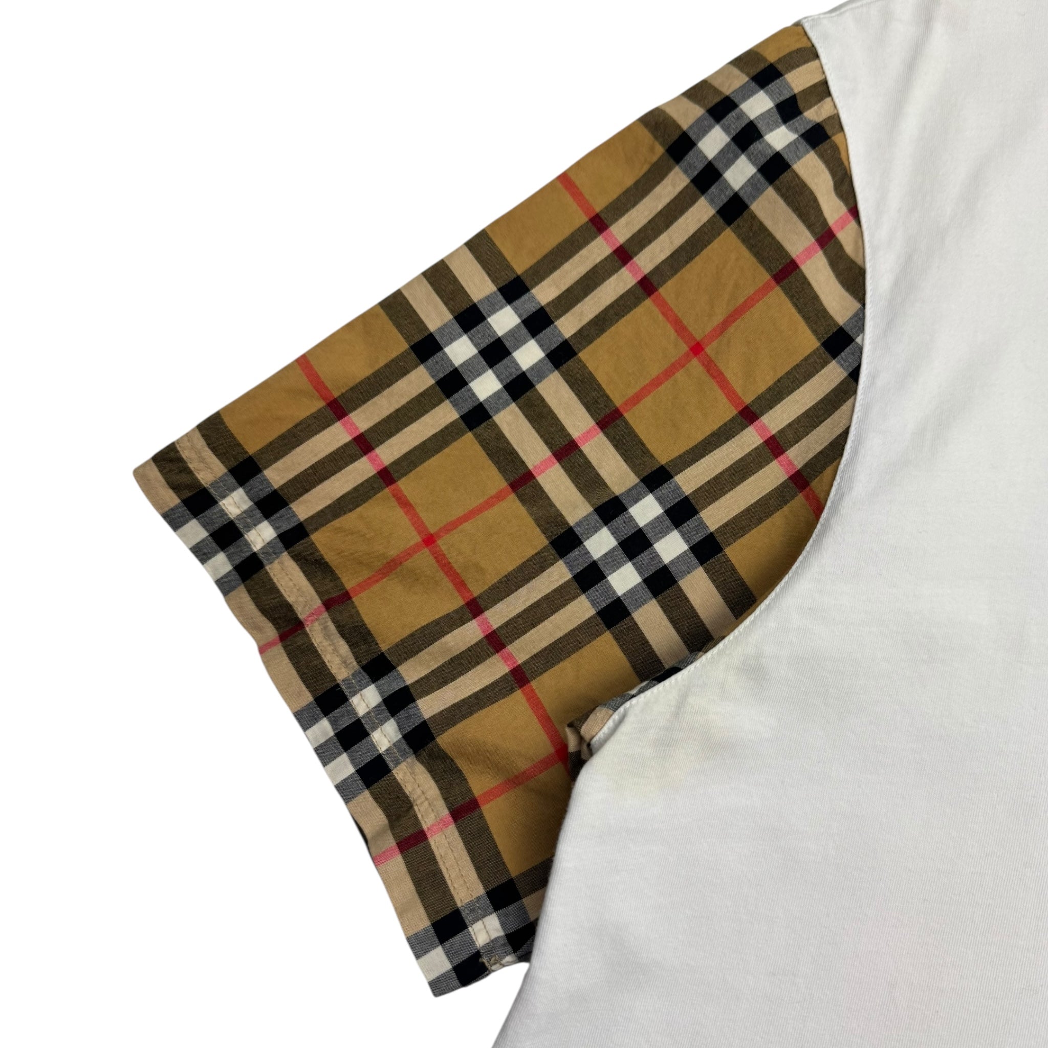 Burberry Stretch Check Sleeves T-Shirt