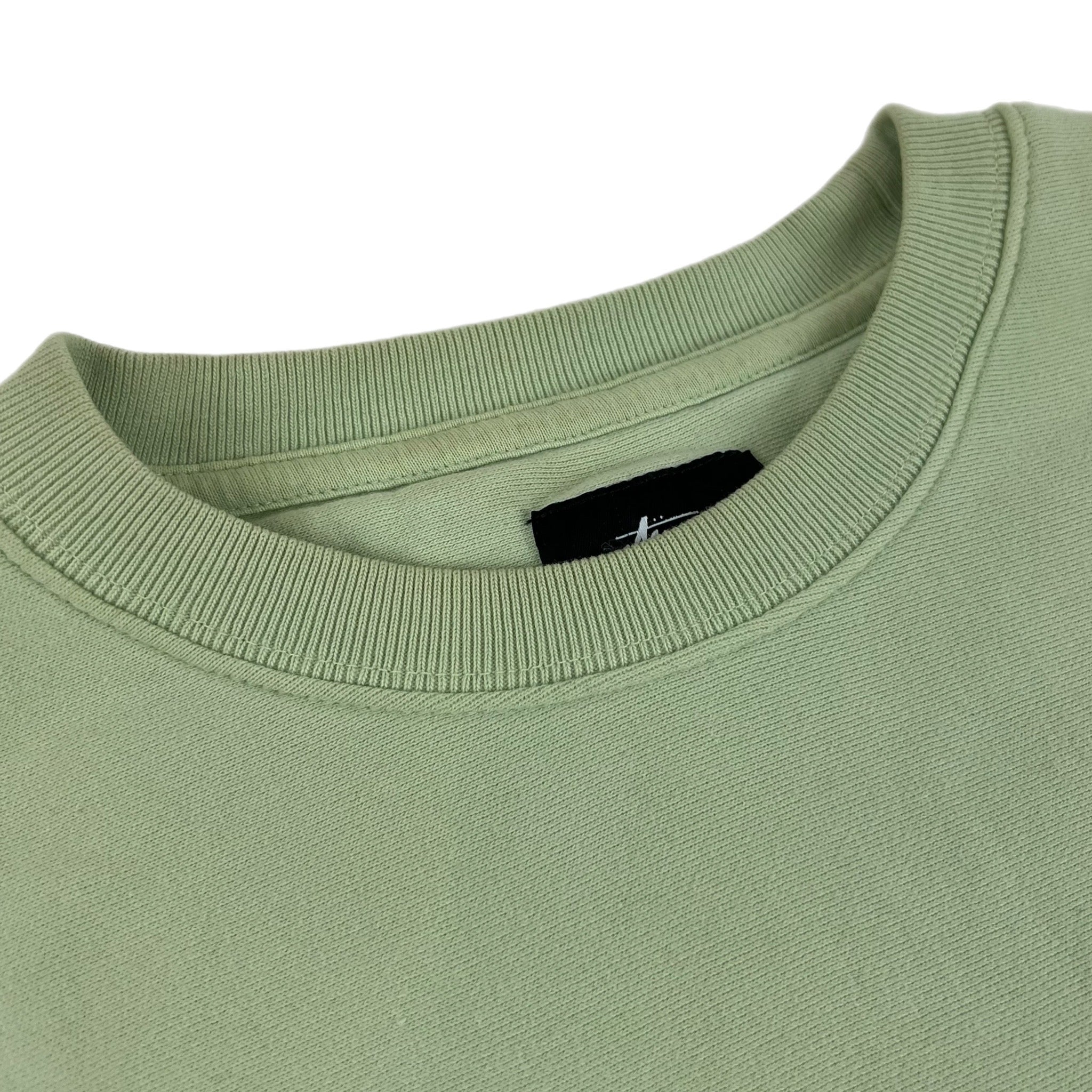 Stussy Classic Script Crewneck Seafoam