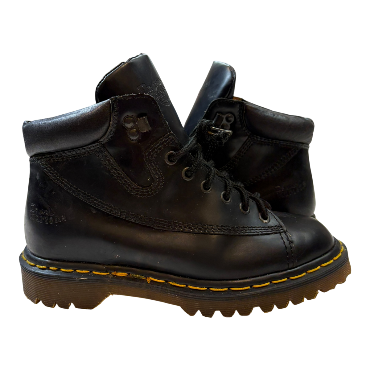 (W) Vintage Dr Martens 8699 Leather Boots Black (Used)