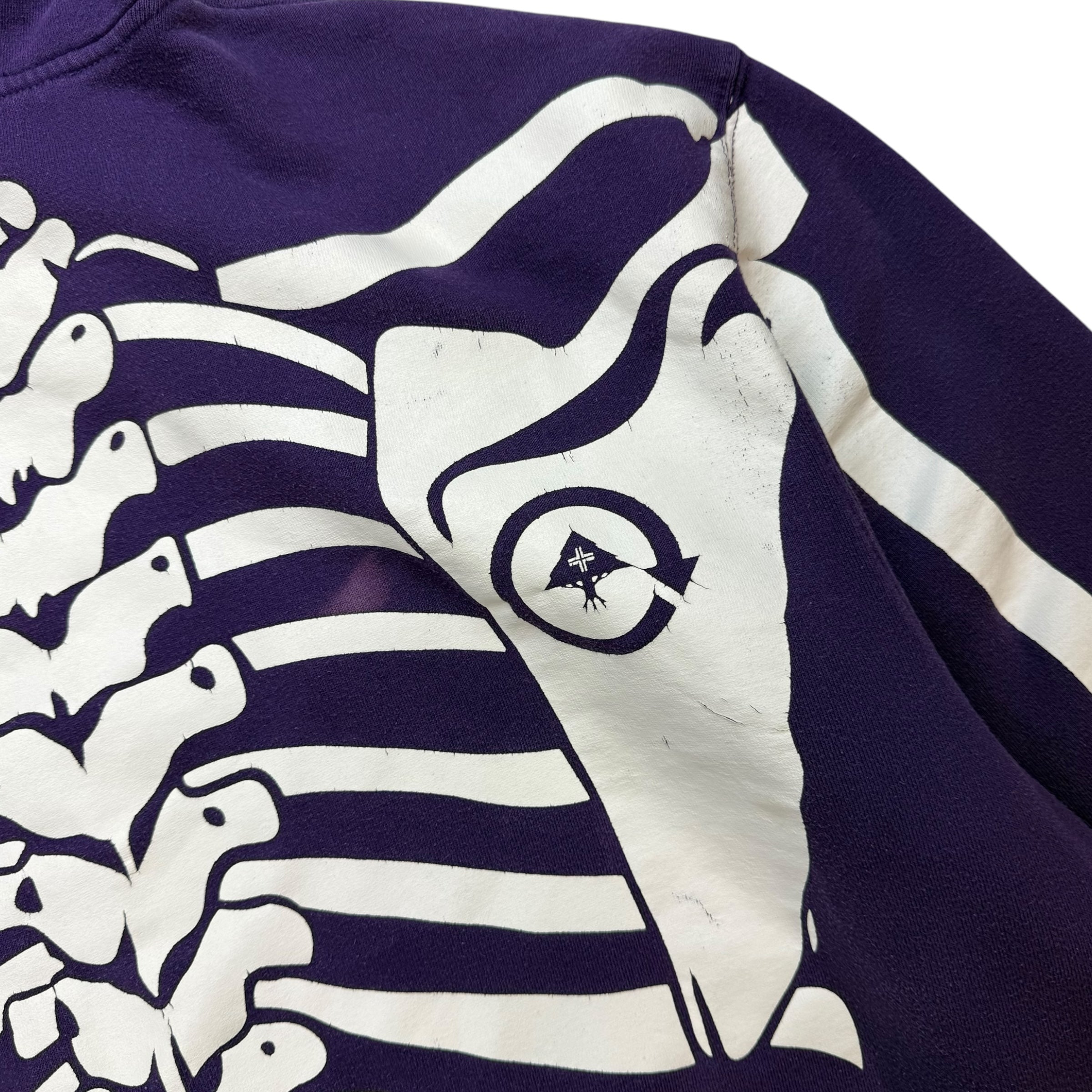 Vintage LRG Dead Serious Skull Full Zip Hoodie Purple