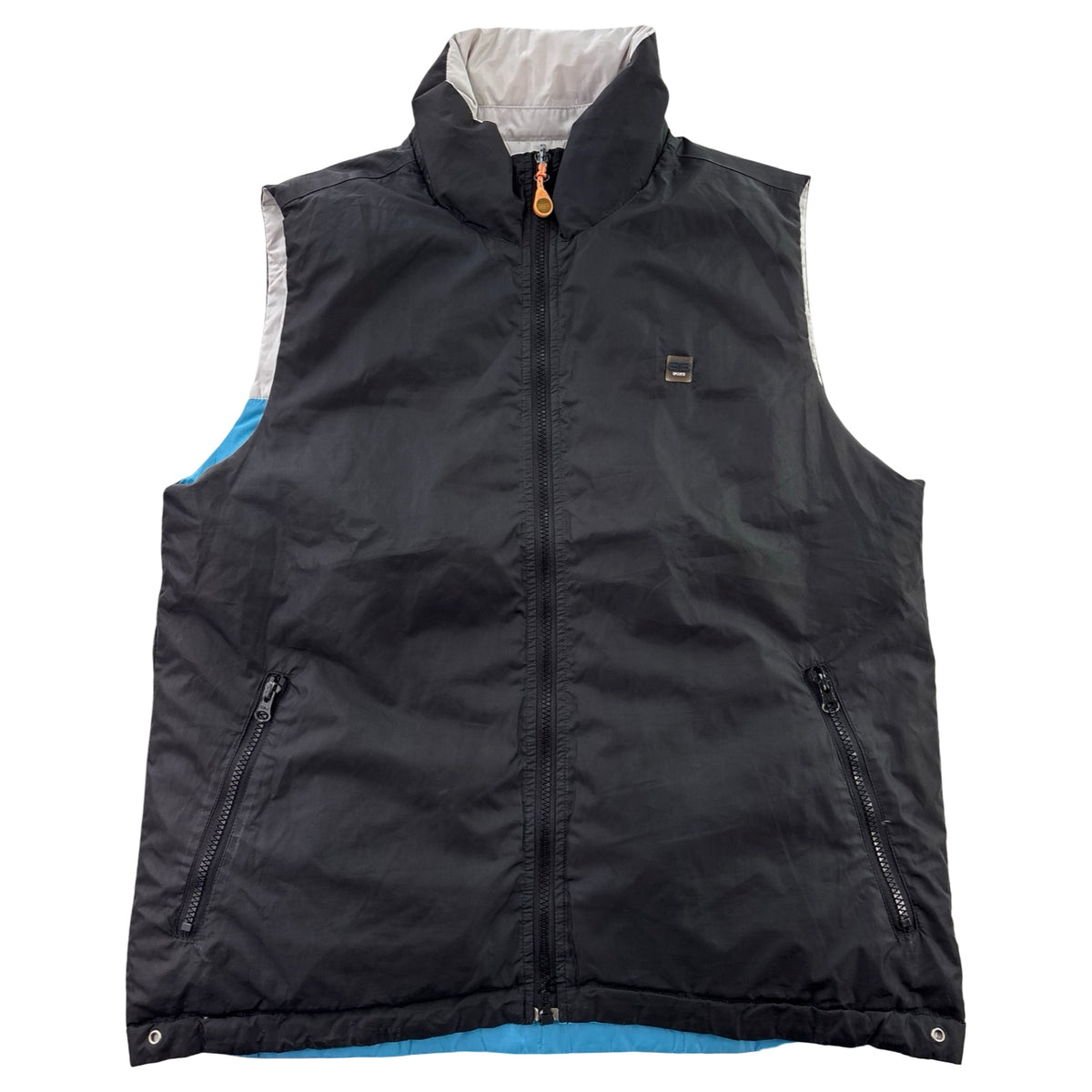 Vintage Balenciaga Sports Down Reversible Vest Baby Blue/Black