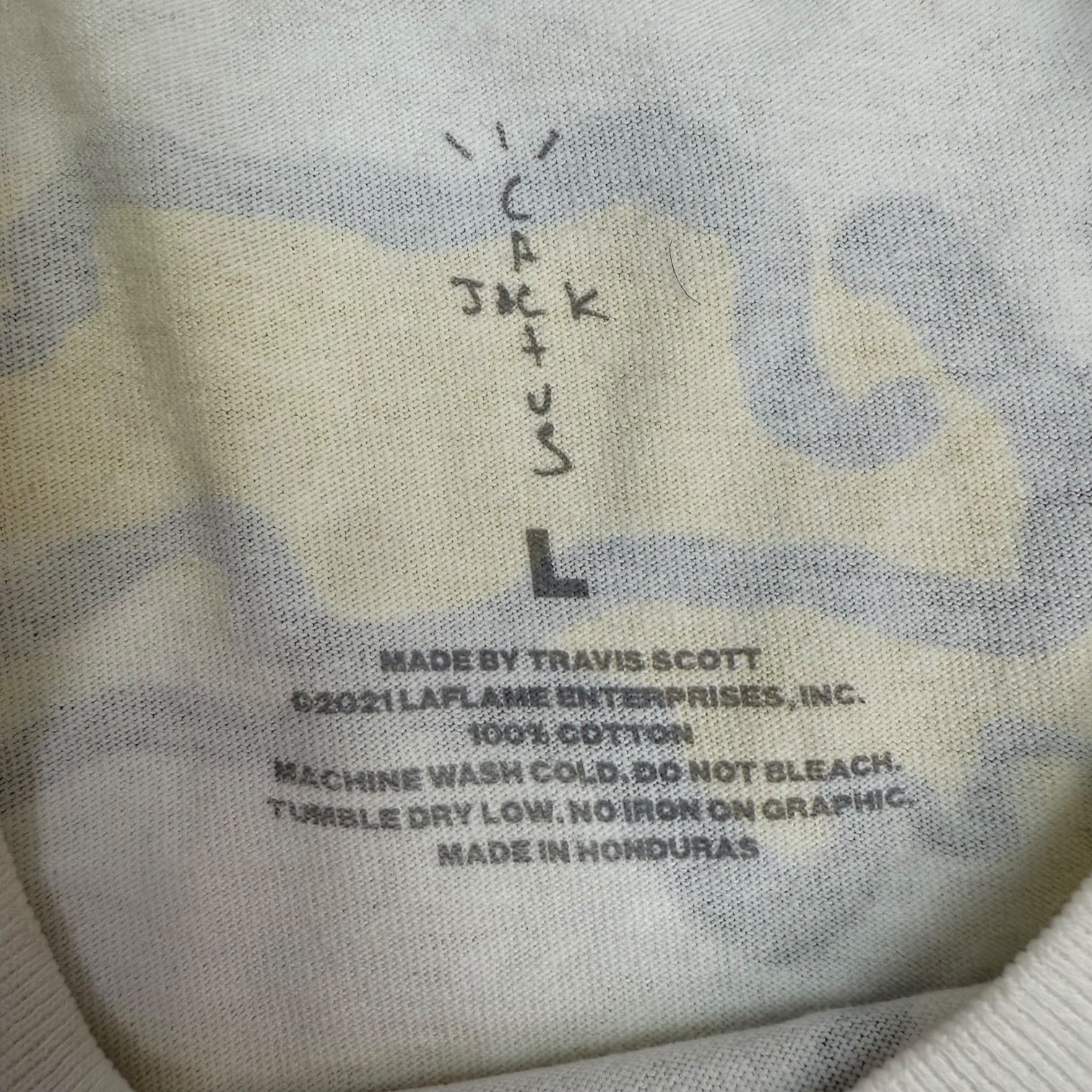 Travis Scott x Kaws For Fragment Tee White