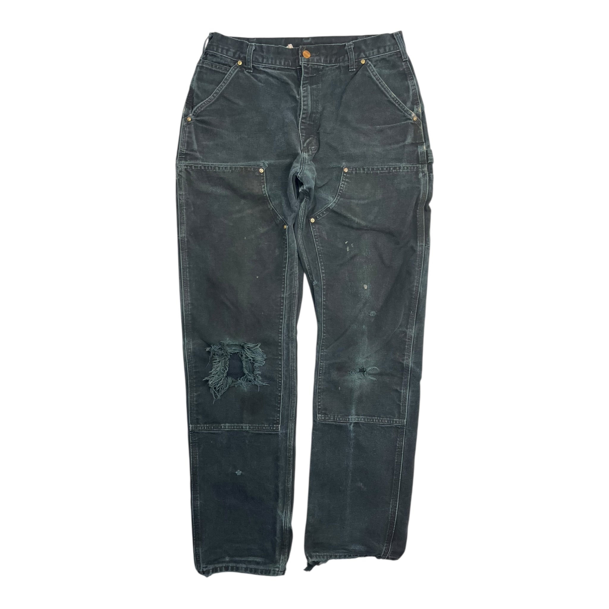 Carhartt Loose Fit Double Knee Pants Distressed Black