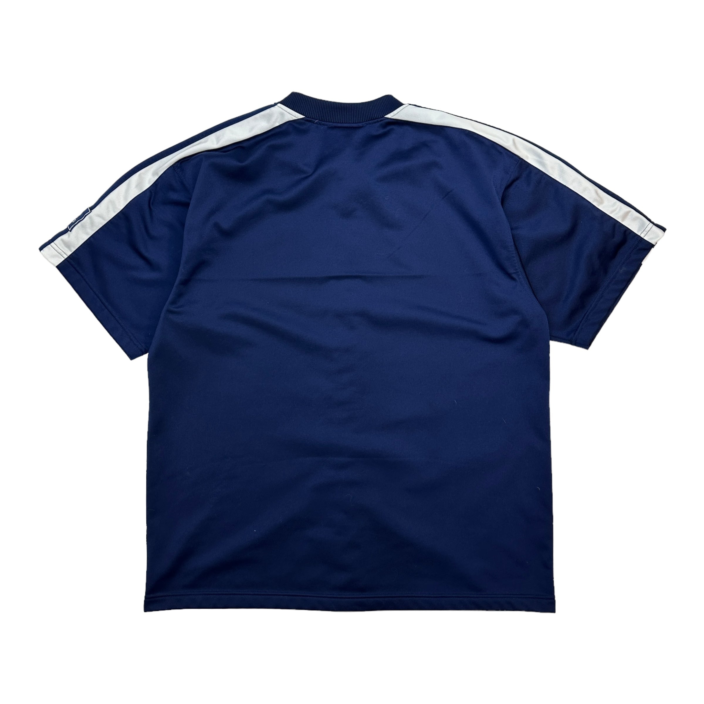 Y2K Vintage Adidas Full Button Jersey Navy