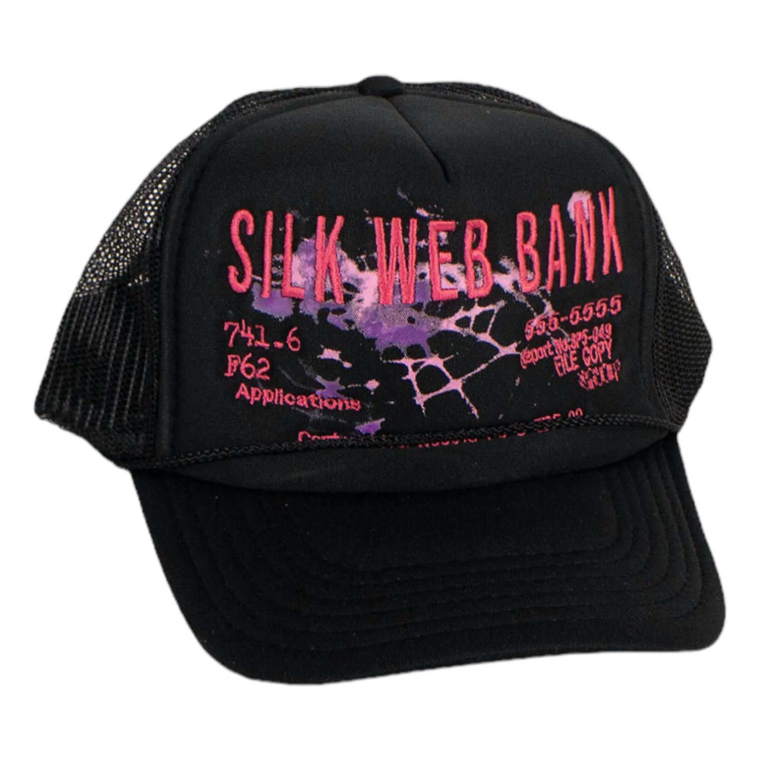Sp5der Silk Web Bank Trucker Hat Black