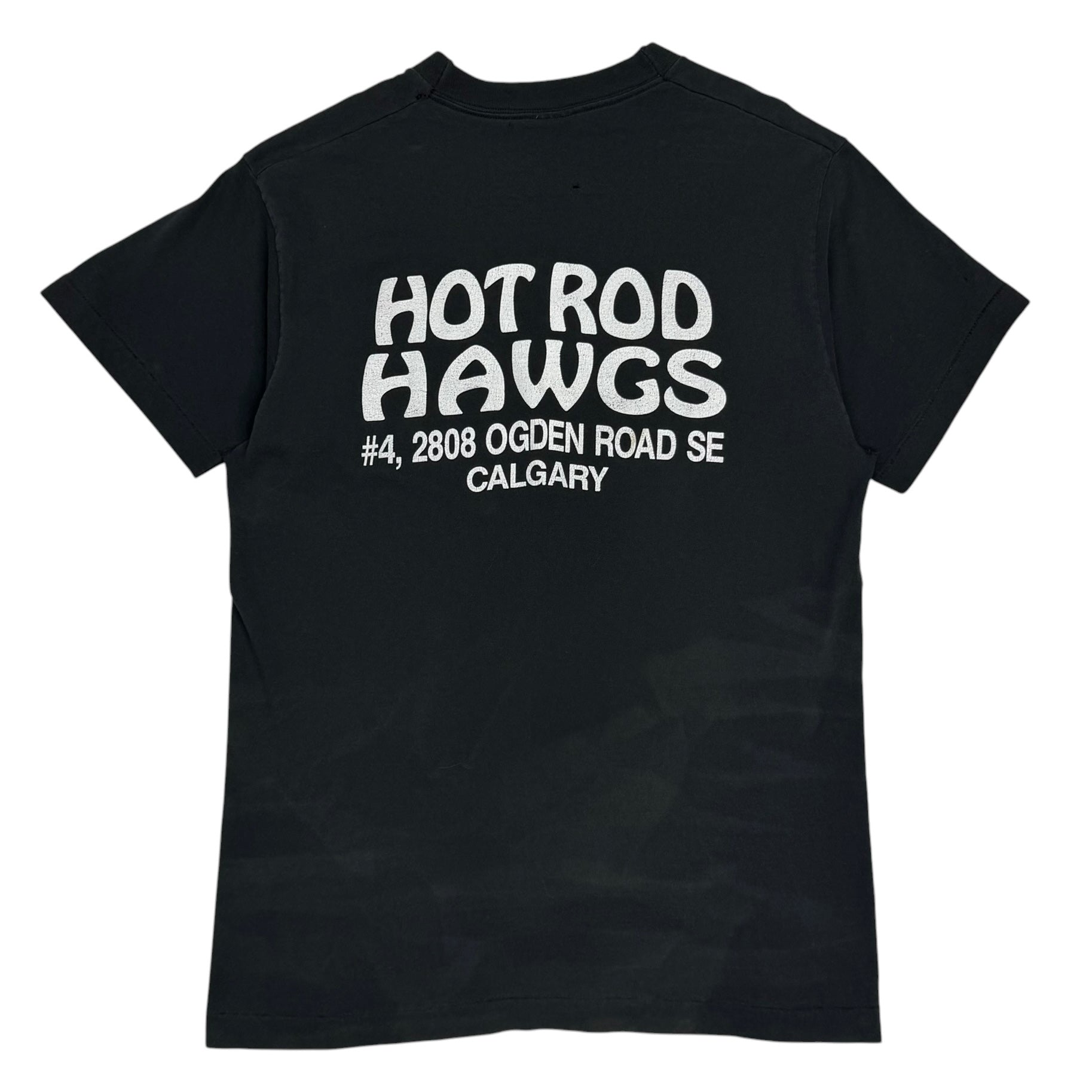 Vintage Hot Rod Hawks Flame Calgary Tee Black