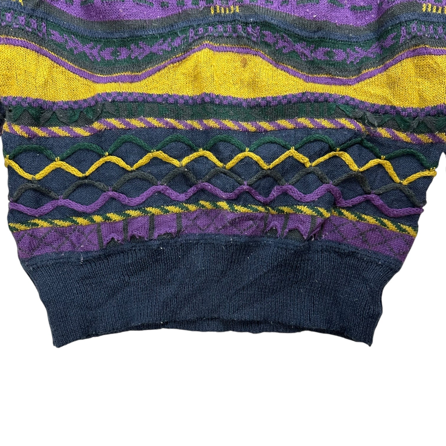 Vintage Boswell Knit Sweater Purple/Yellow