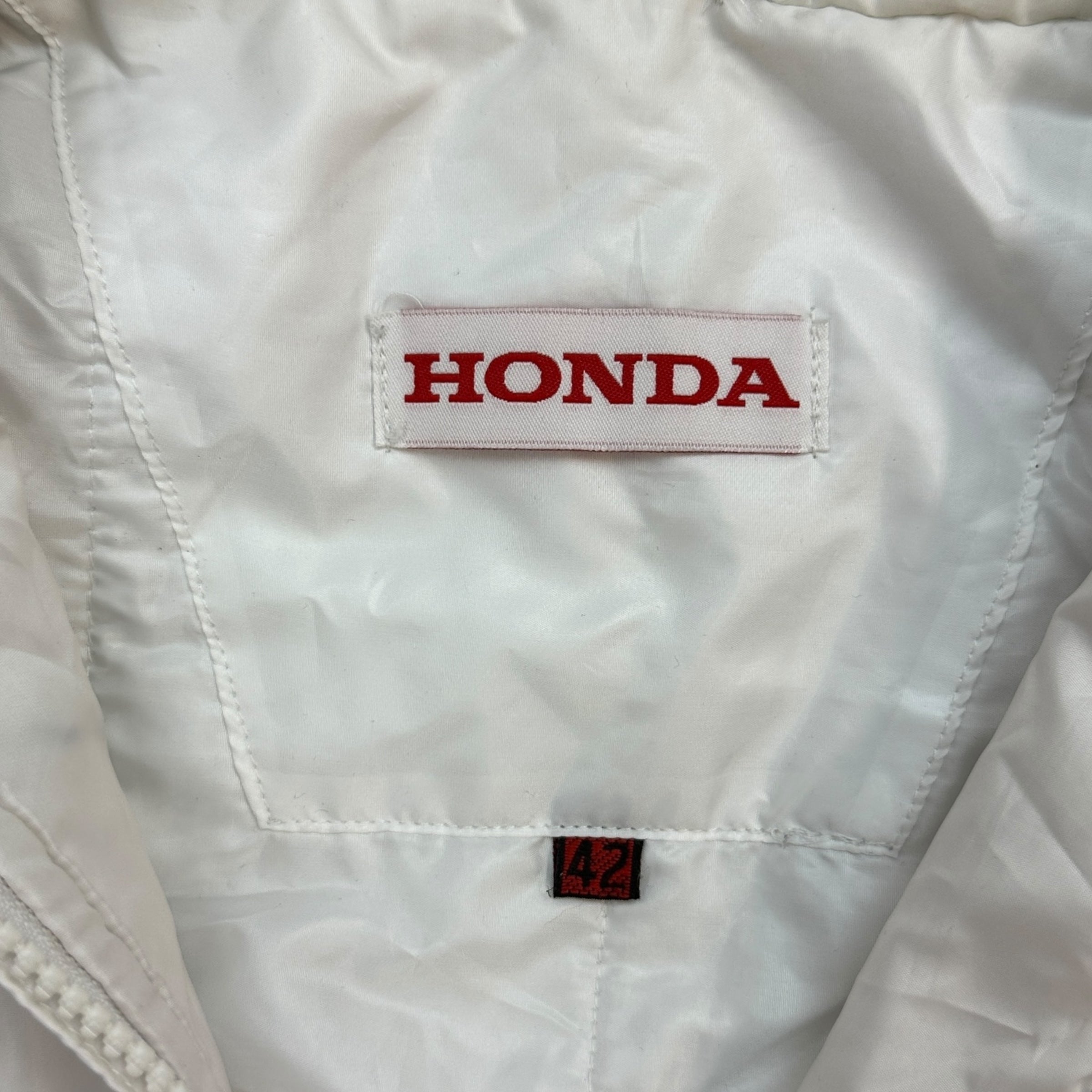 Vintage Honda Racing Insulated Windbreaker White