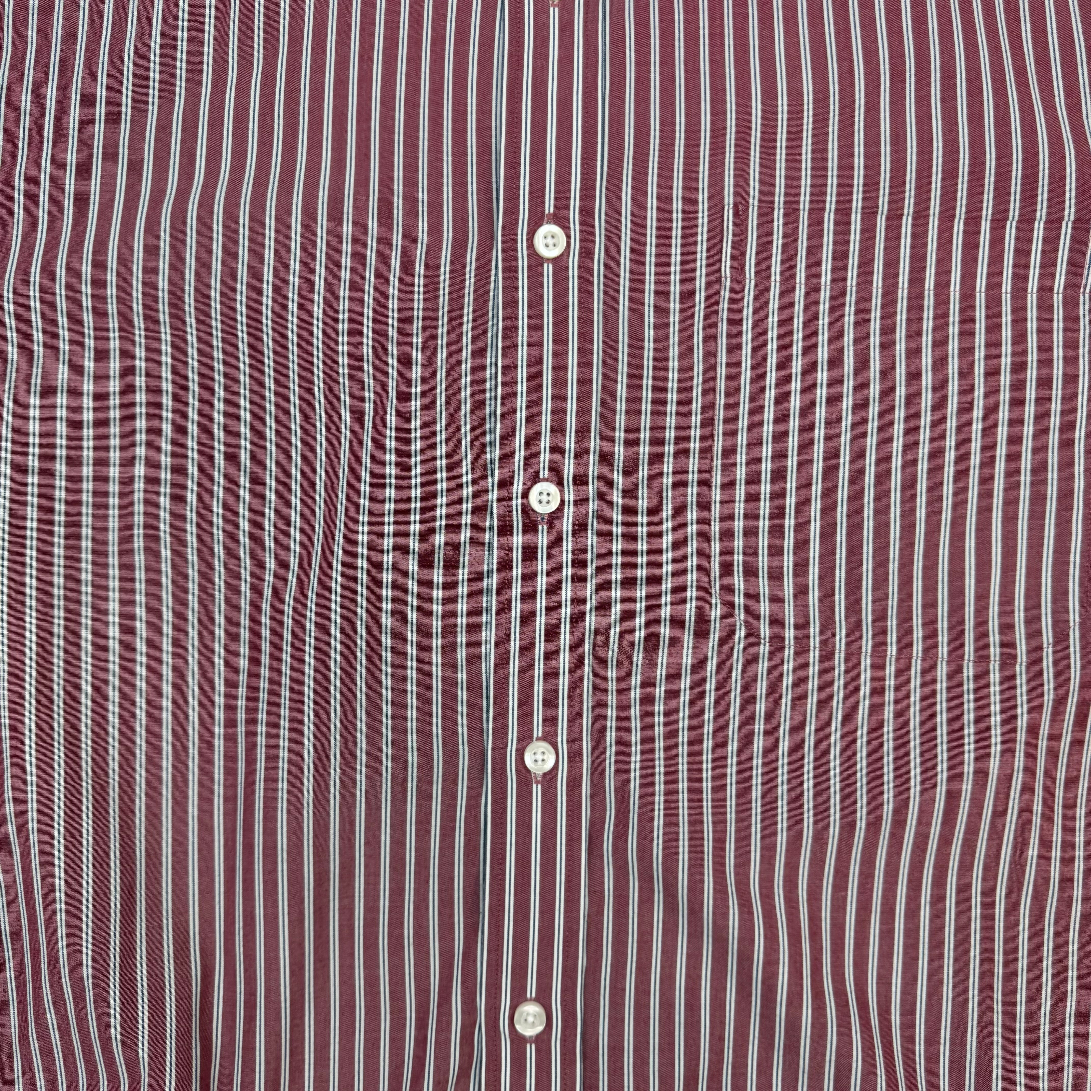 Vintage Balmain Striped Button Up Red