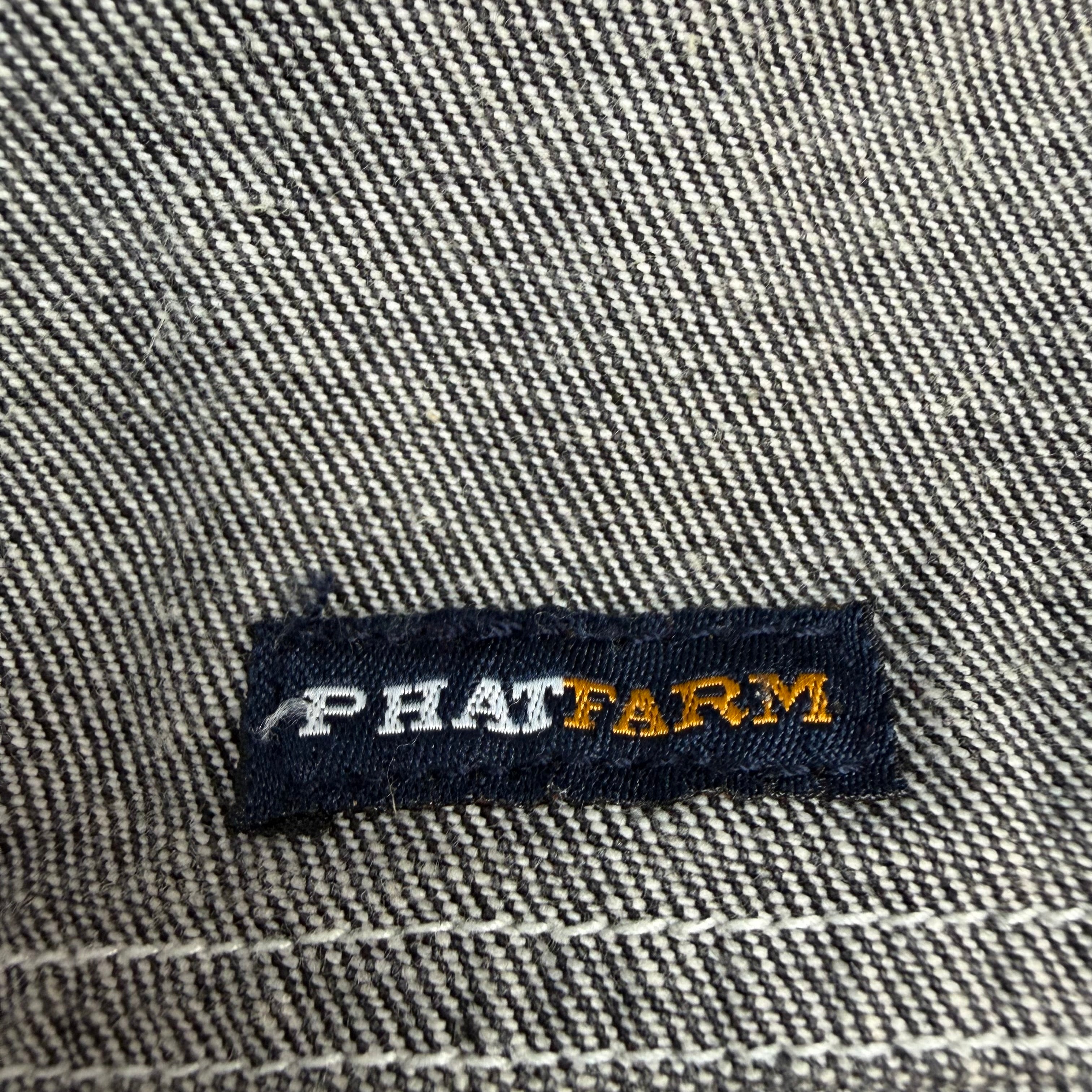 Vintage Phat Farm Denim Trucker Jacket Grey