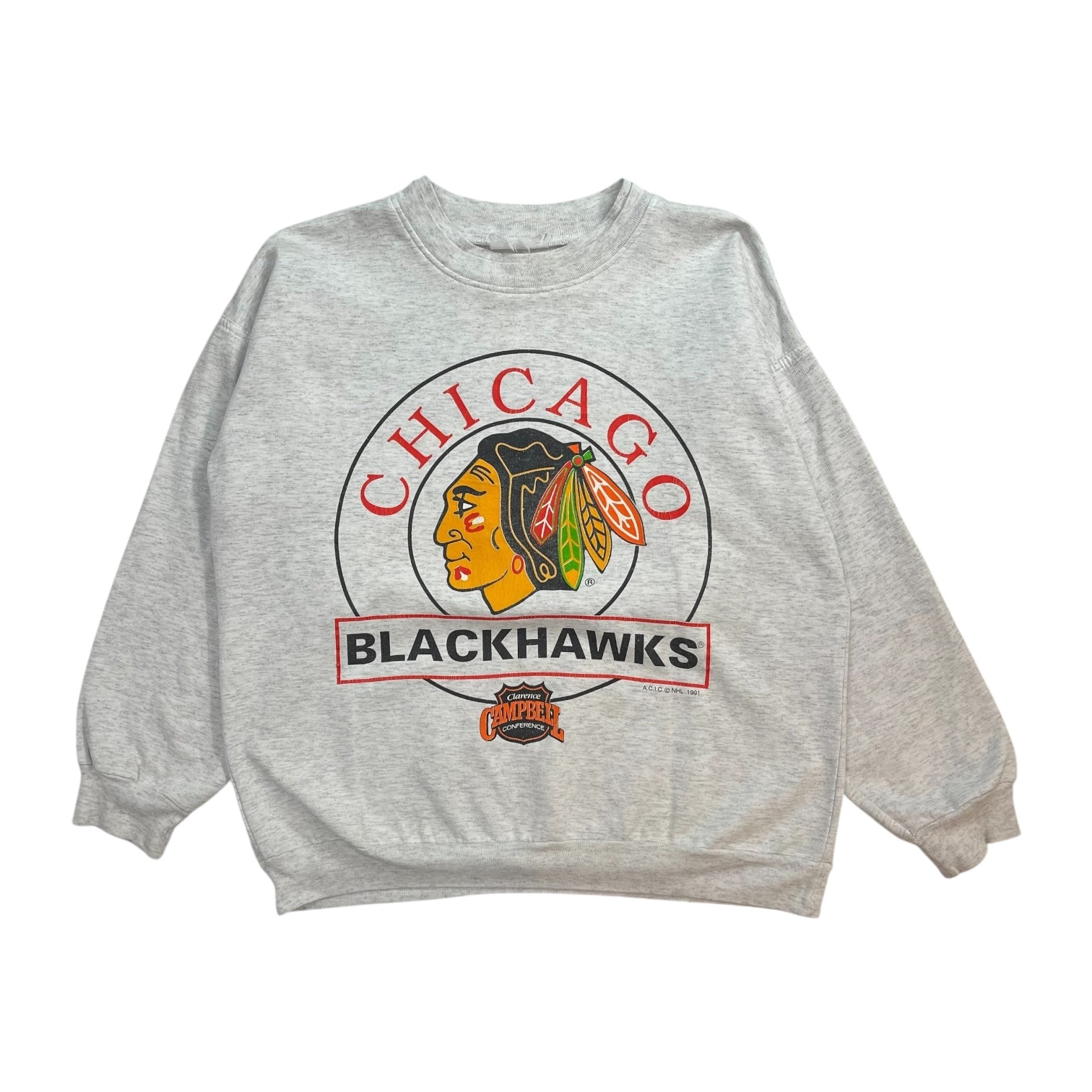 Vintage Chicago Blackhawks Crewneck Grey