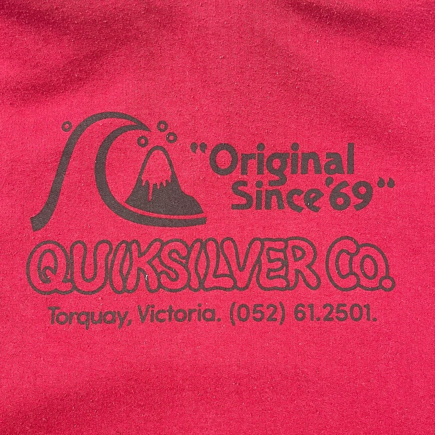 Vintage Y2K Quiksilver Hoodie Red