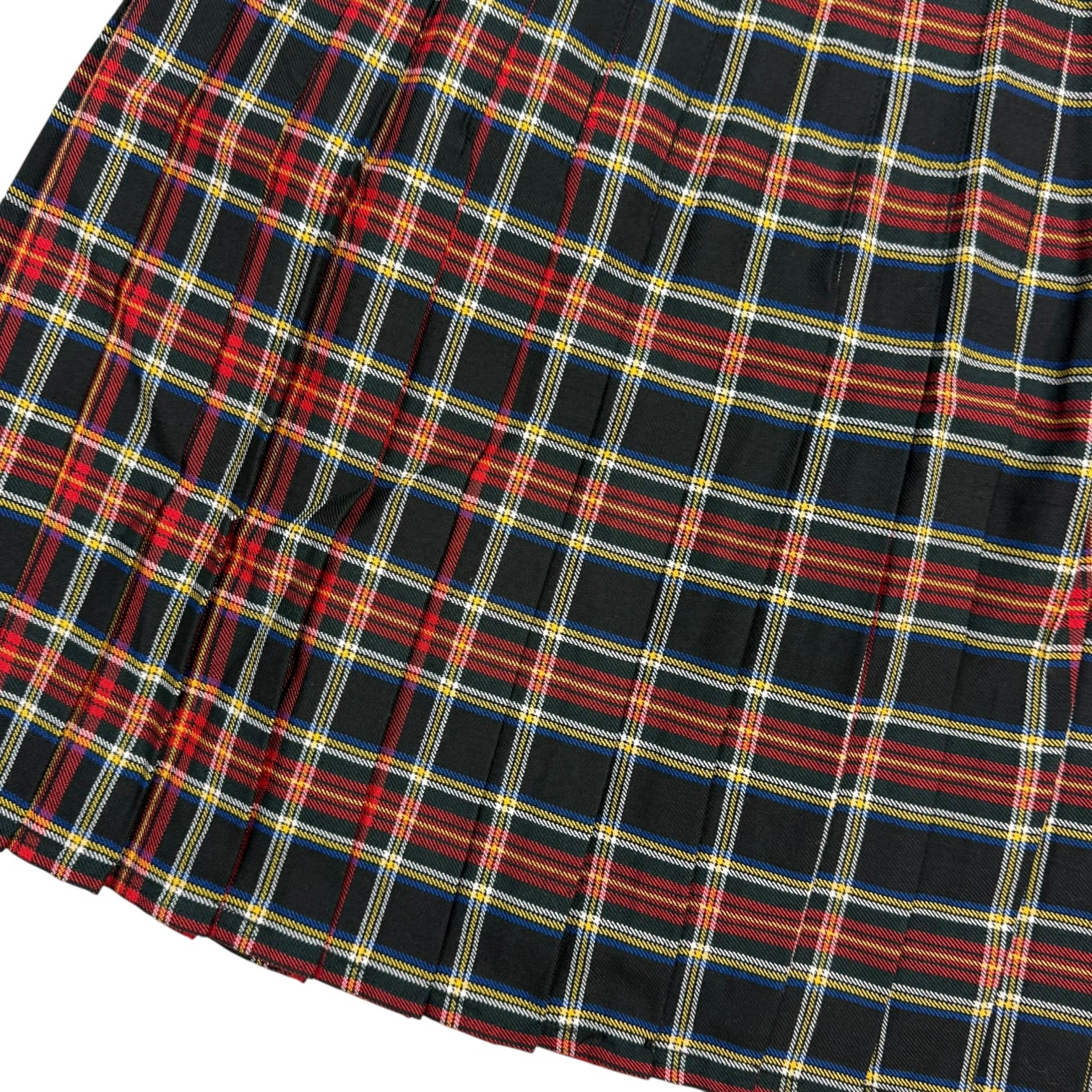 (W) Vintage Tartan Pleated Skirt Plaid