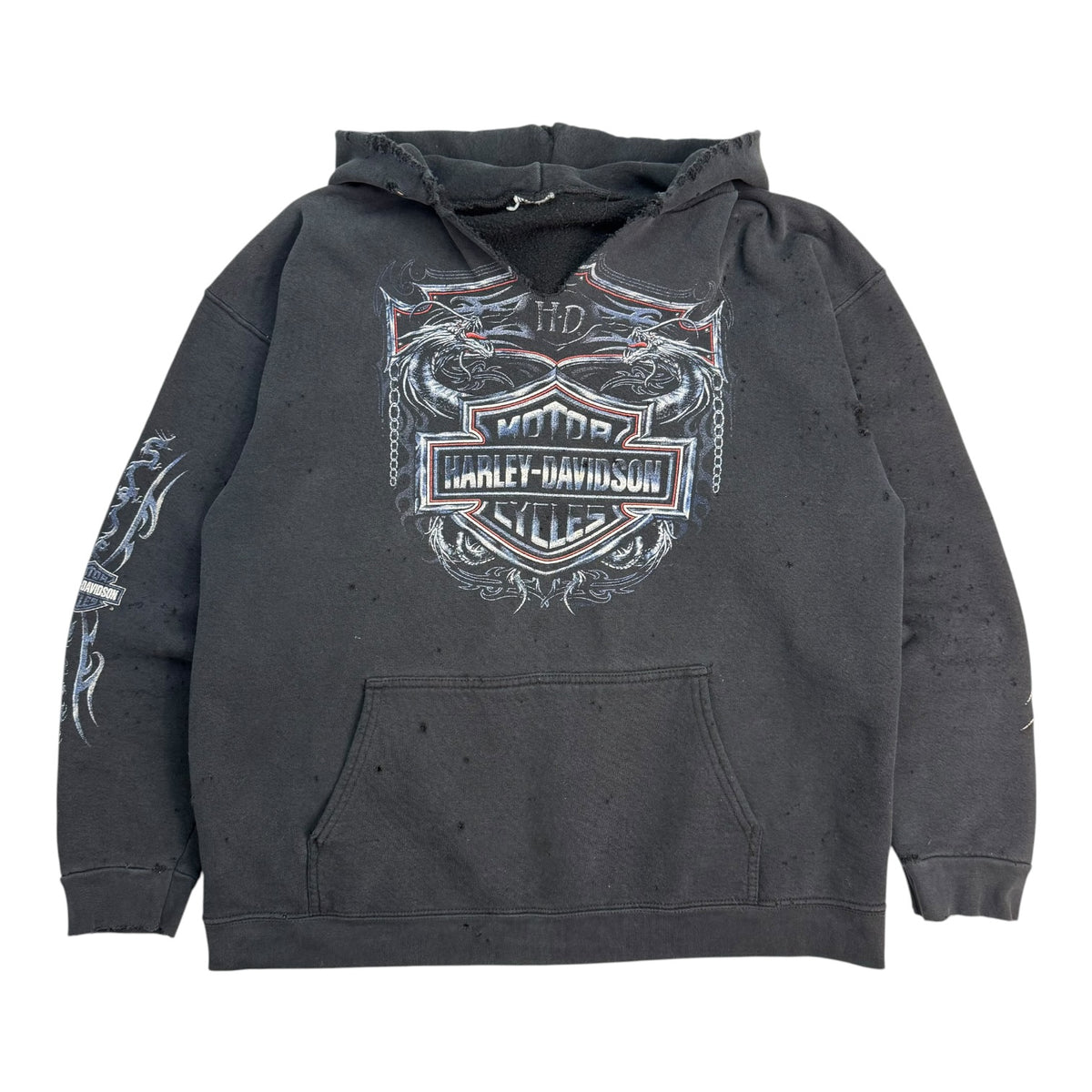 Vintage Harley Davidson Of Grande Prairie Hoodie Black