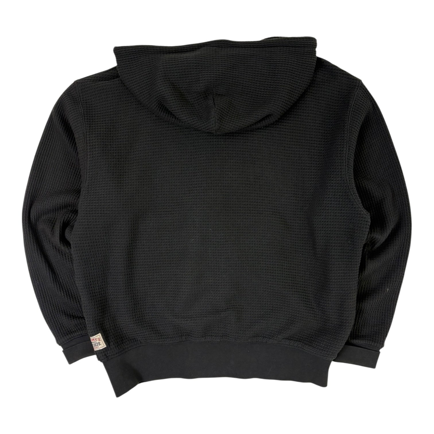 Stussy Double Layer Waffle Zip Hoodie Black
