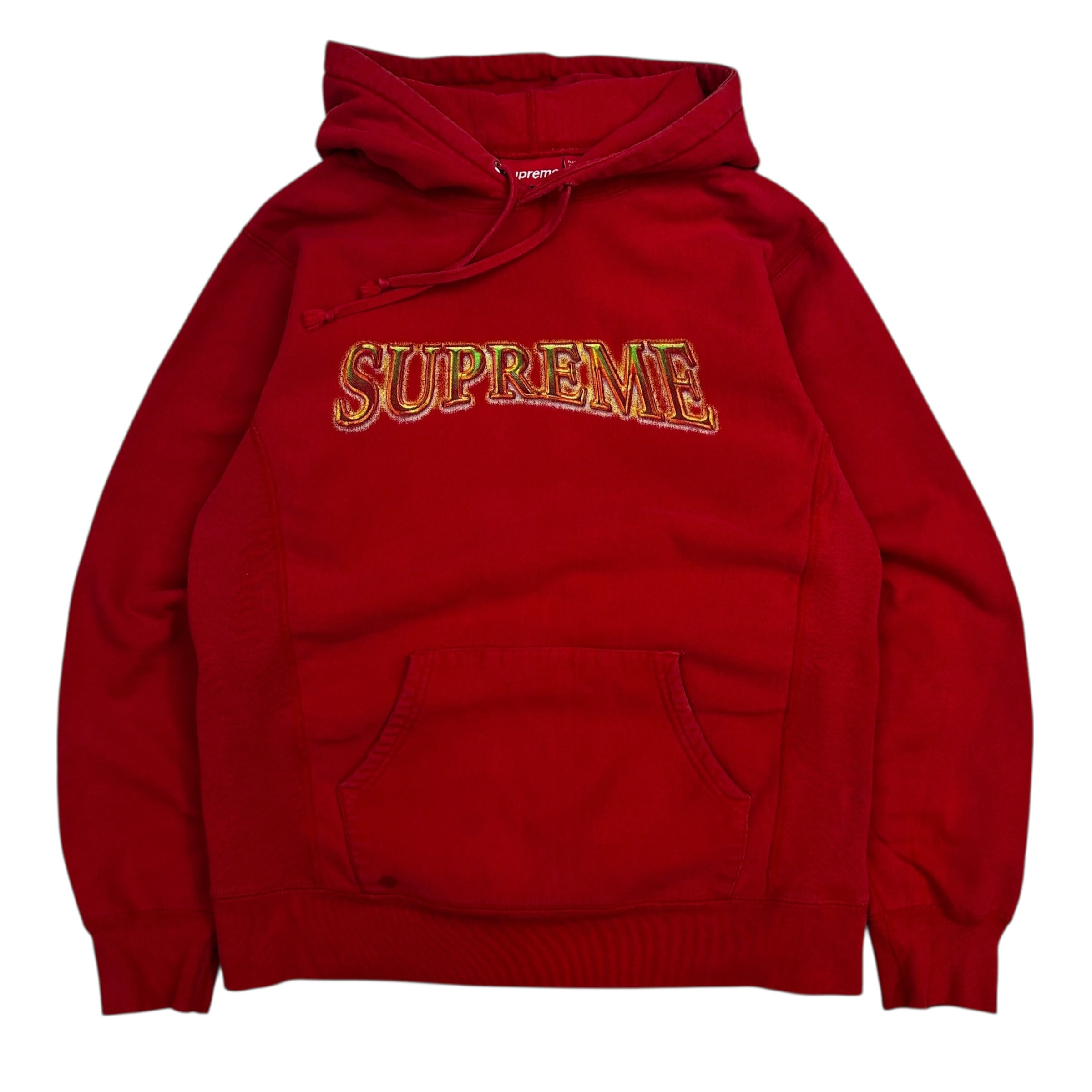 Supreme Metallic Arc Hoodie Red